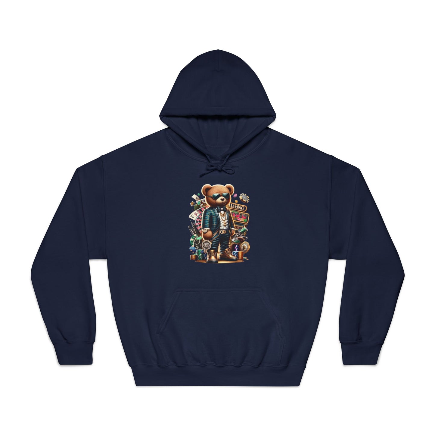 Unique Graphic Hoodie for Trendsetters, Original Bear Art, Cozy Gift for Friends, Be Unique Be Yourself, Casual Fashion