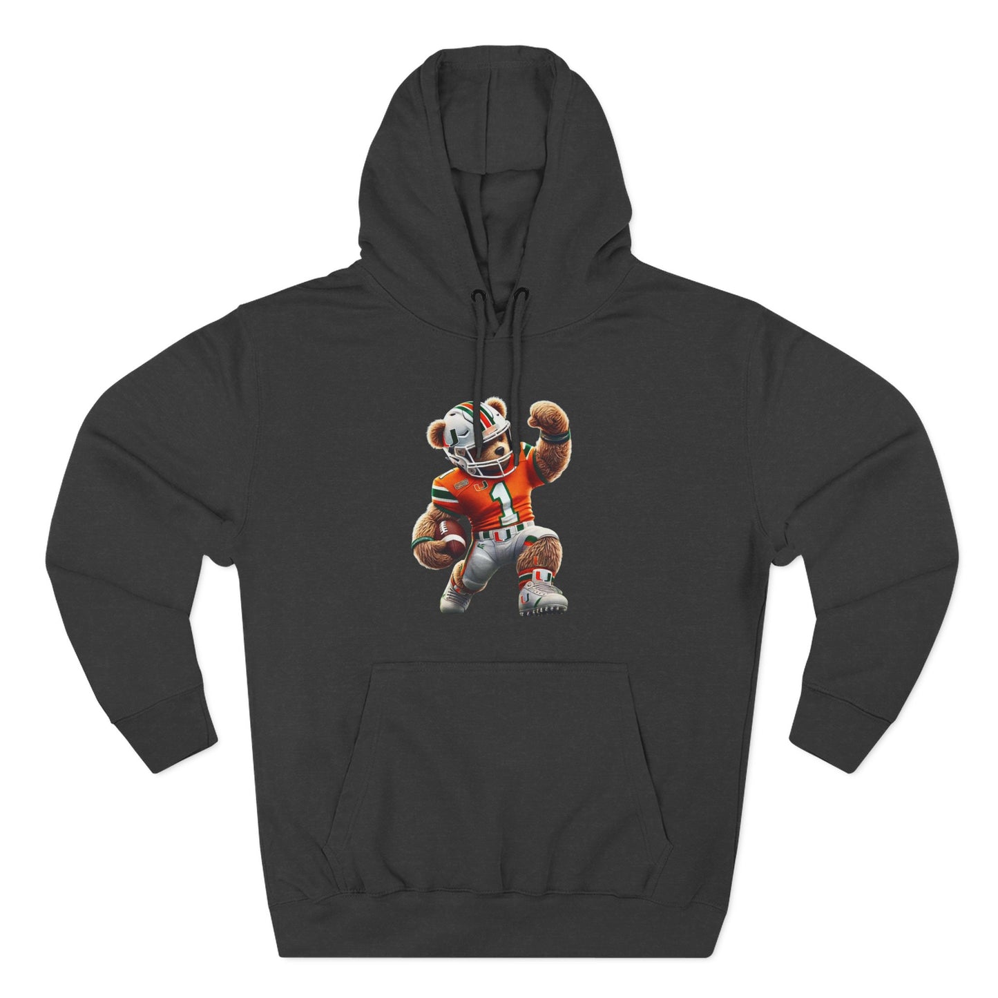 Sporty Three-Panel Fleece Hoodie, Unique Hooded Sweatshirt, Casual Fall Wear, Gift for Sports Fans, Comfortable Activewear