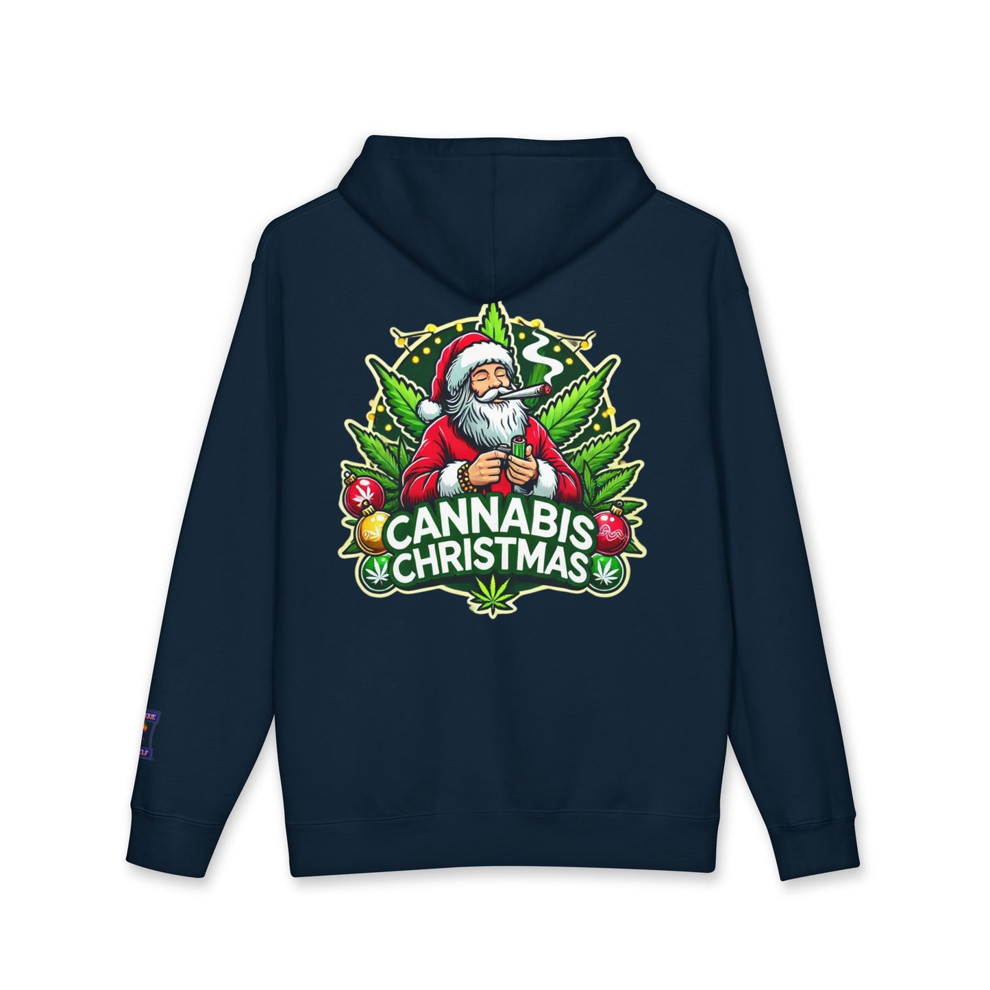 Cannabis Christmas Hoodie, Fun Holiday Apparel, Unisex Sweatshirt, Unique Gift for Cannabis Lovers, Festive Streetwear
