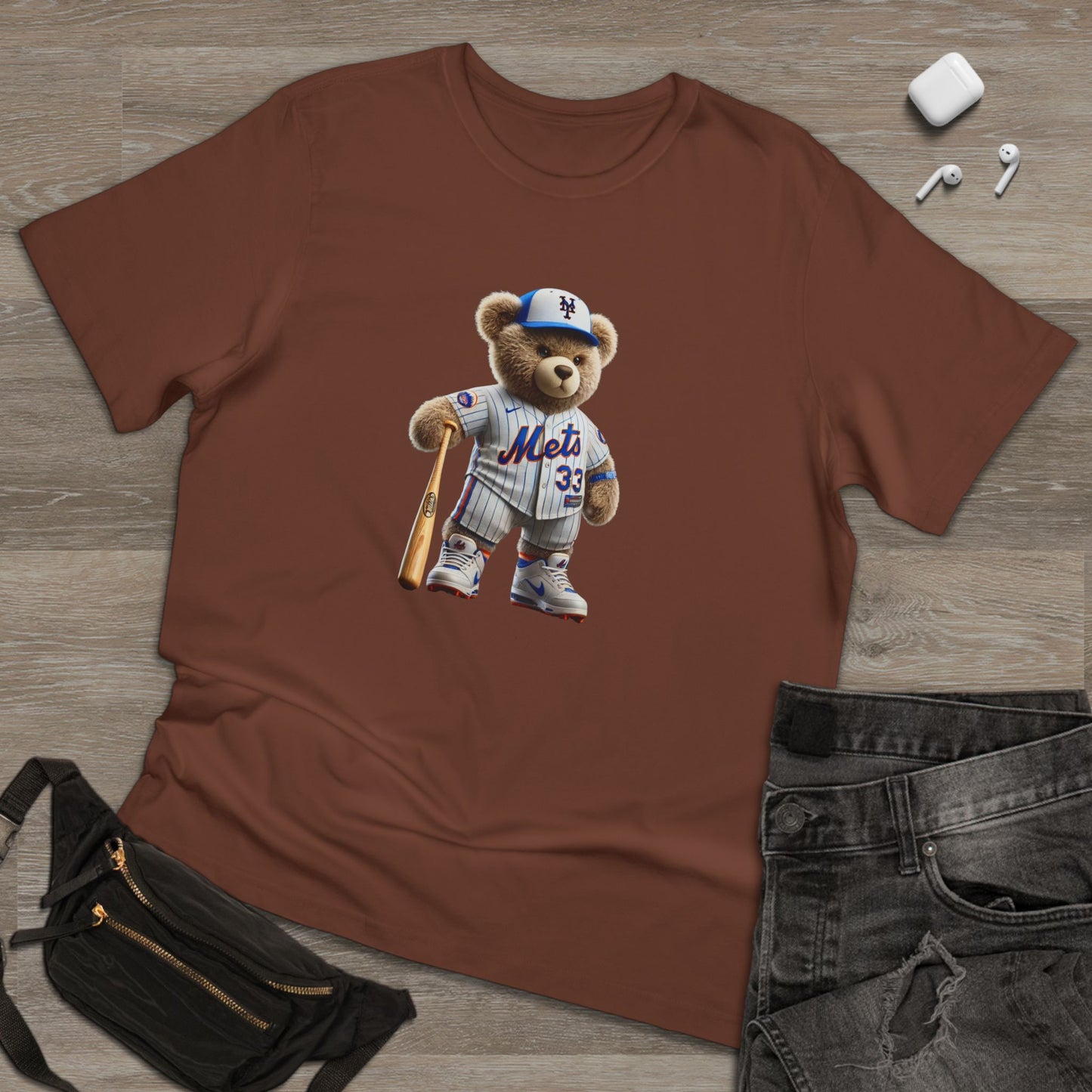 Unisex Bear Baseball T-Shirt, Cute Animal Tee, Gift for Sports Fans, Casual Wear, Soft Cotton Top