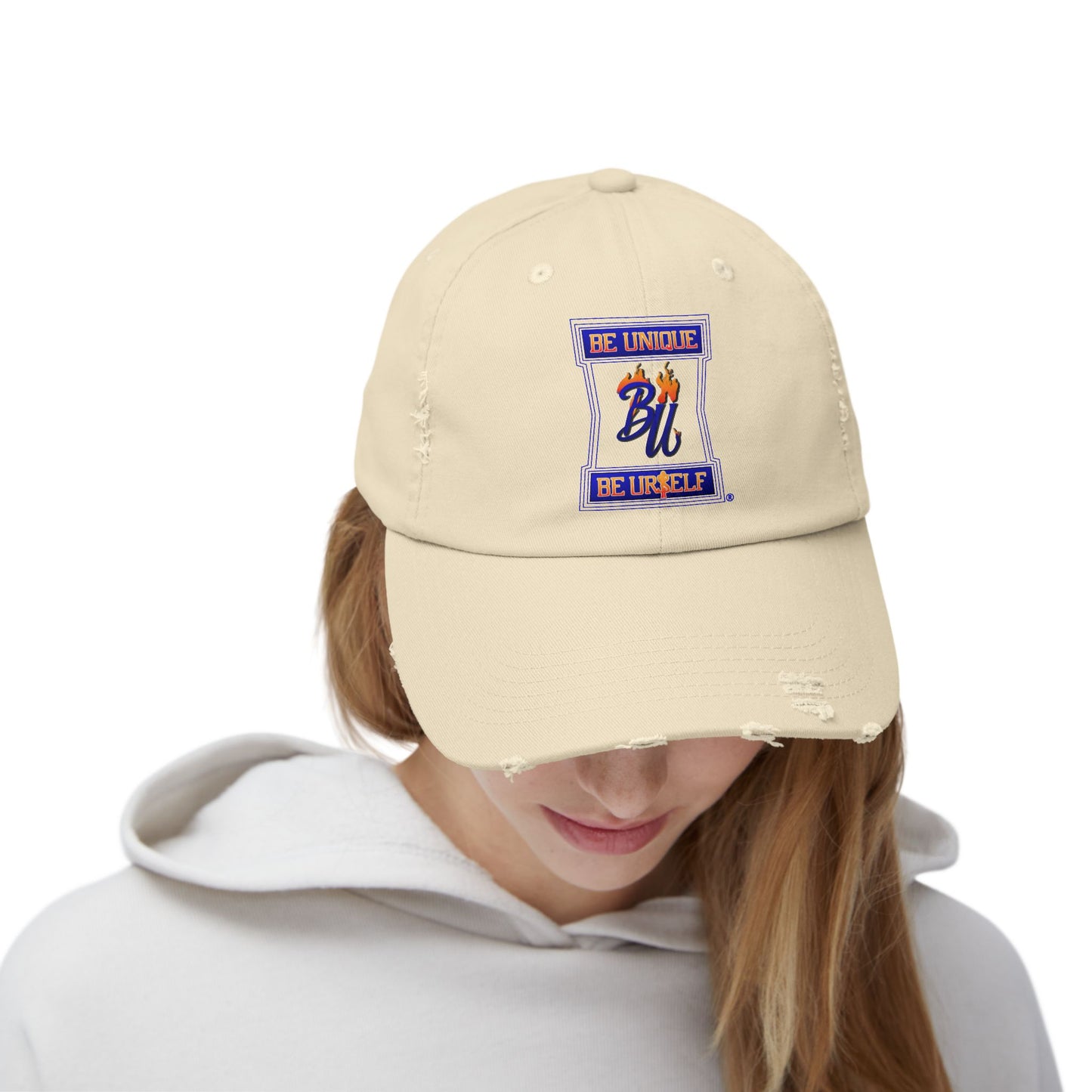 Unisex Distressed Cap, Casual Fashion Hat, Motivational Gift, Trendy Accessory, Everyday Wear, Birthday Gift
