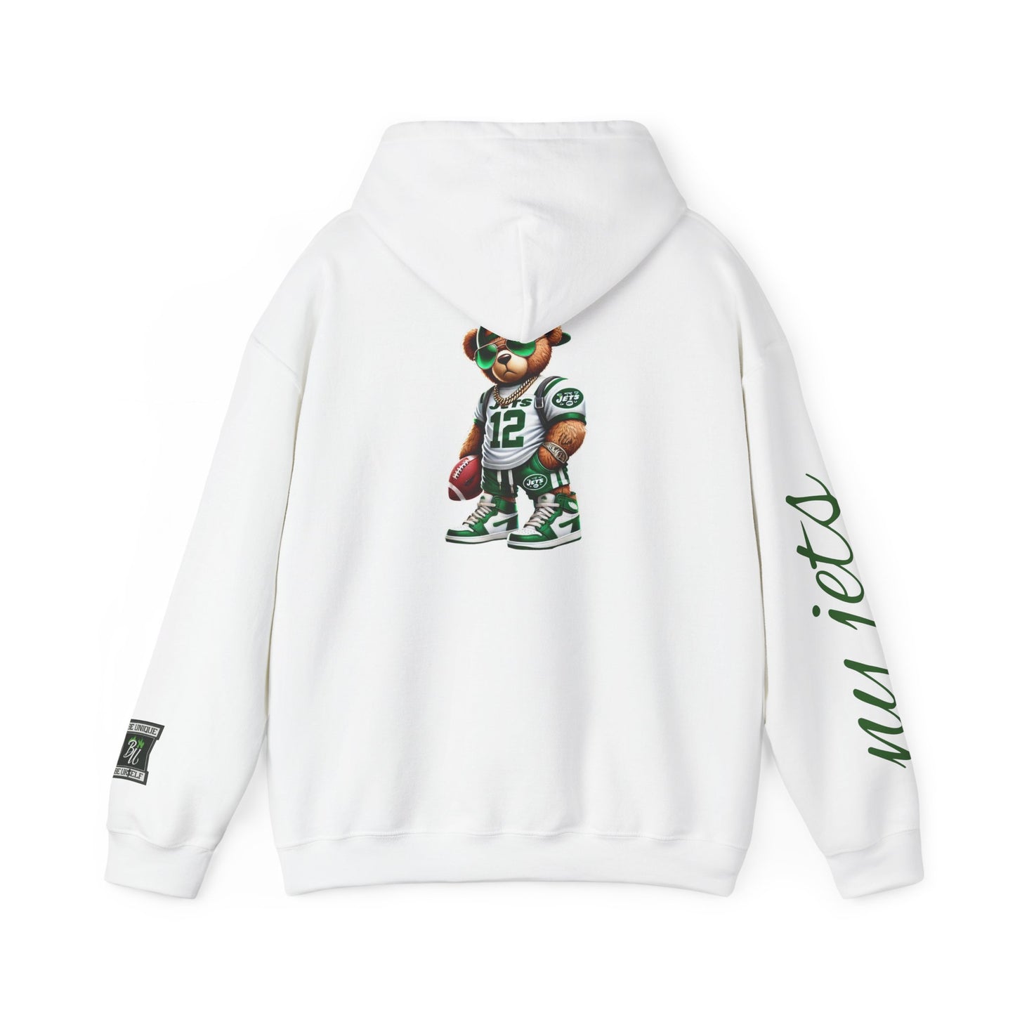 Bear Mascot Football Hoodie — Number 12 Team Spirit Pullover