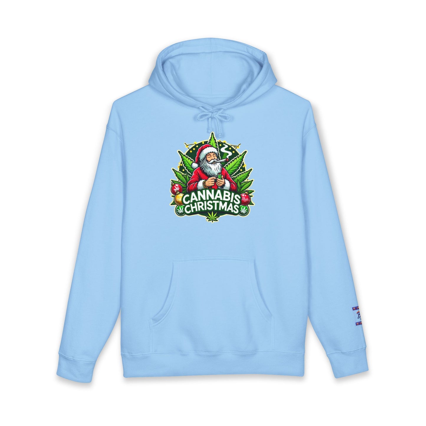 Cannabis Christmas Hoodie, Fun Holiday Apparel, Unisex Sweatshirt, Unique Gift for Cannabis Lovers, Festive Streetwear