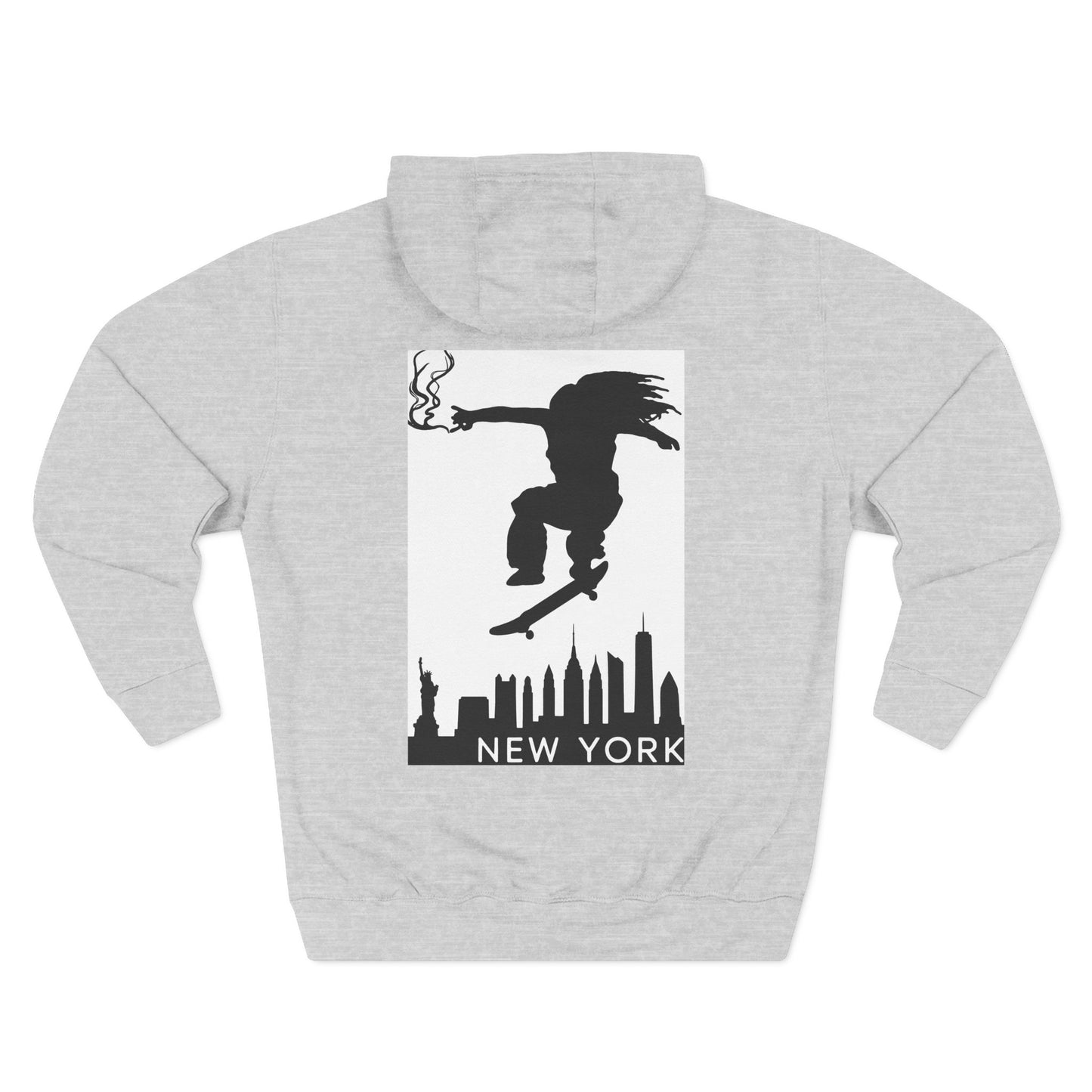 Urban Skate Fleece Hoodie - Streetwear Style, Cozy Pullover, Gift for Skaters, Trendy Fashion, New York Inspired