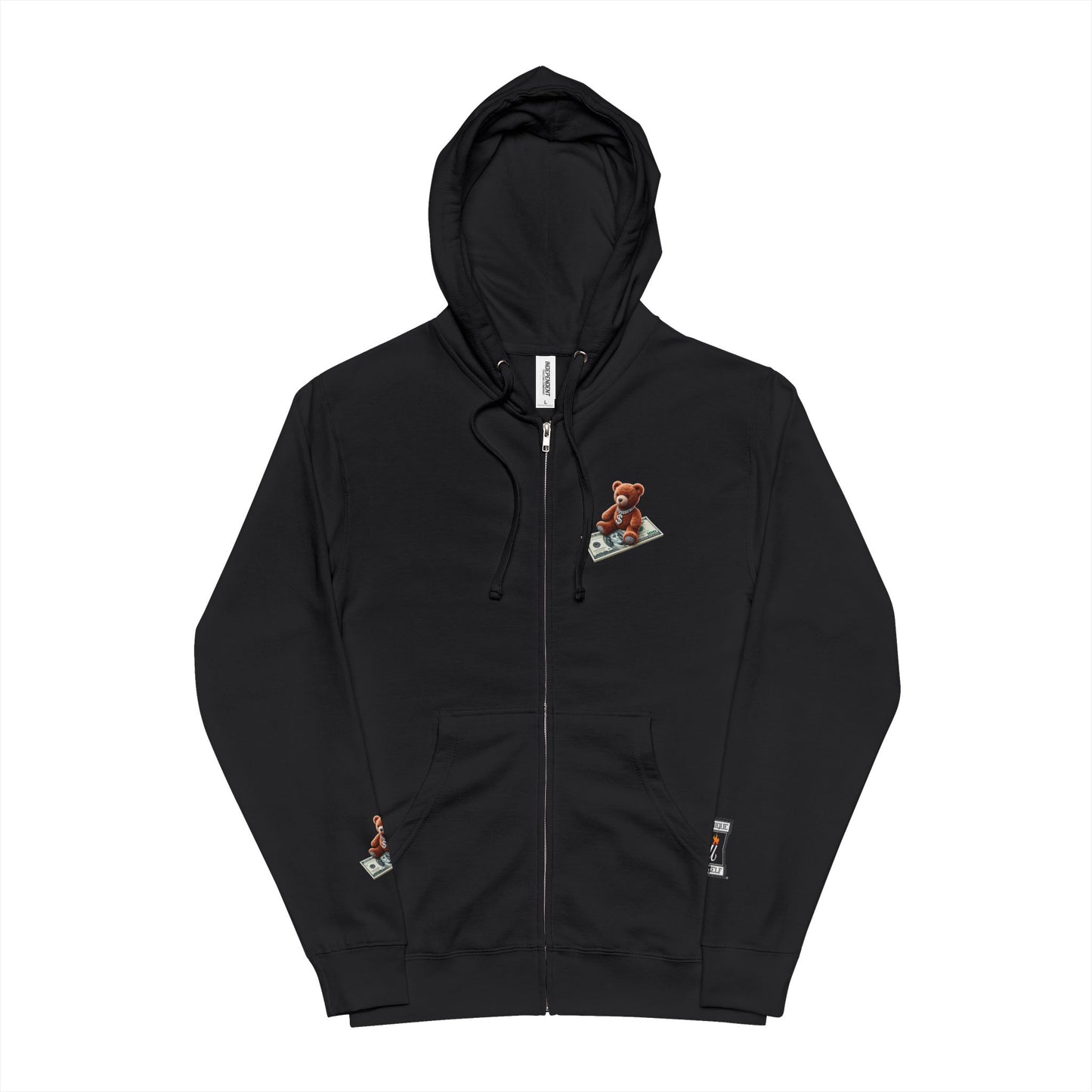 Unisex Fleece Zip Up Hoodie - Let's Be Friends Design, Cute Casual Wear, Perfect Gift, Friendship Apparel, Comfortable Hoodie