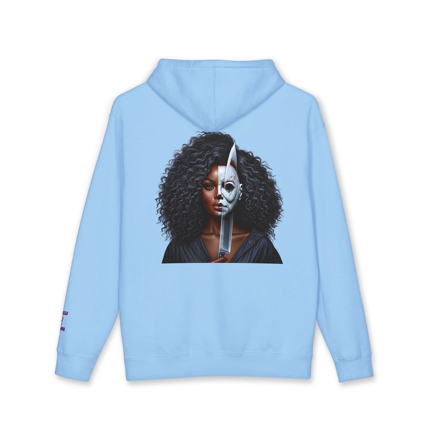 Fierce Art Hoodie | Unisex Heavyweight Sweatshirt, Graphic Design Layered Look, Unique Gift, Casual Fashion, Halloween Apparel