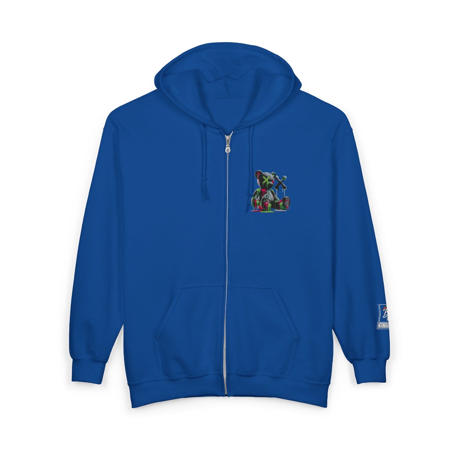 Cool Bear Graphic Unisex Zip Hoodie, Cozy Hoodie for Teens, Casual Wear, Street Style, Perfect Gift for Friends