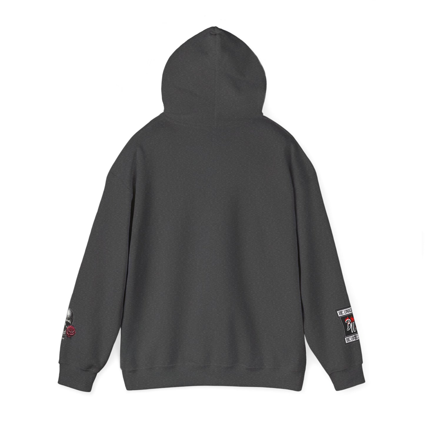 Skull & Rose Hoodie — Vintage Tattoo Sleeve Graphic Hooded Sweatshirt
