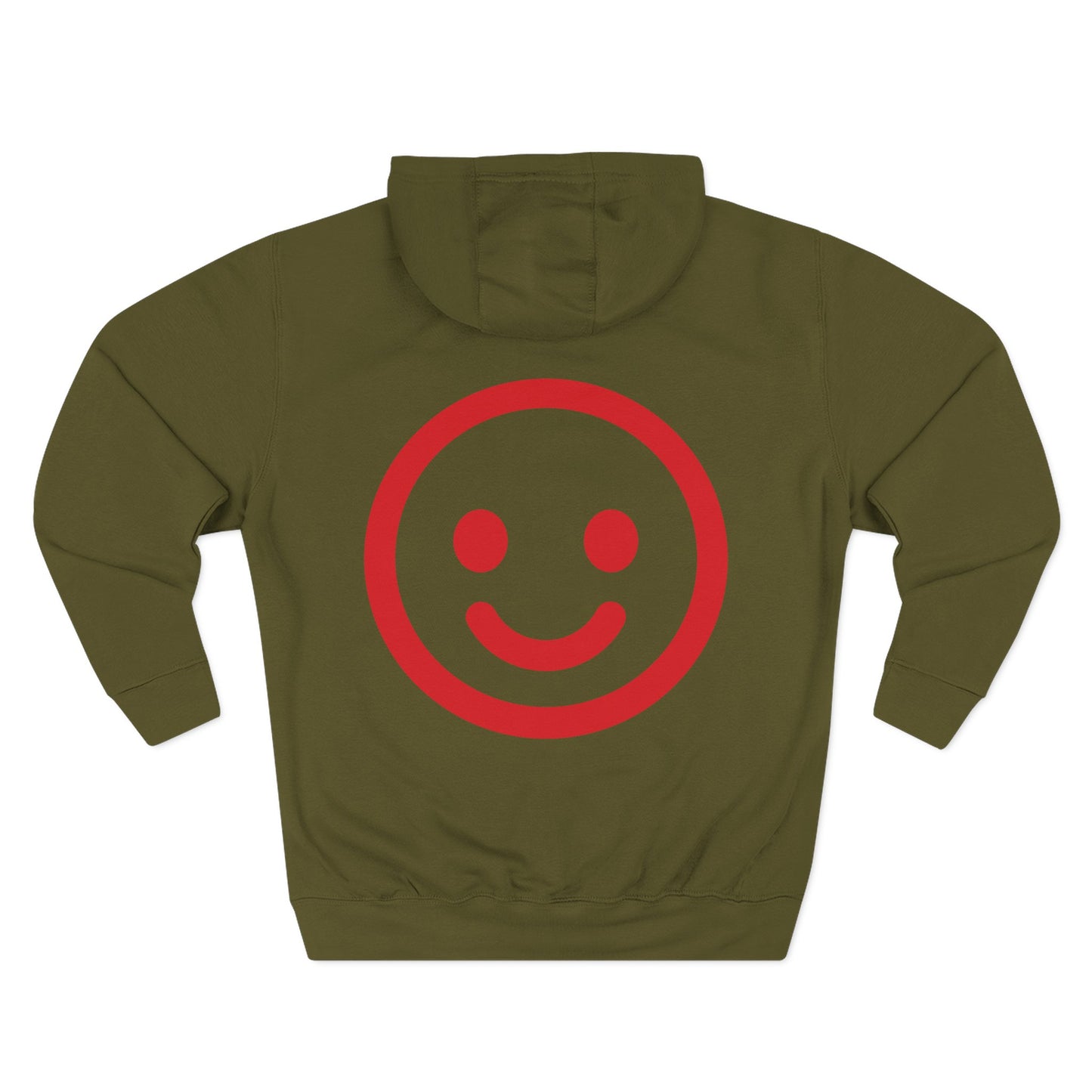 Smiley Face Fleece Hoodie, Cozy Casual Sweatshirt, Unisex Hoodie, Graphic Hoodie, Relaxed Winter Wear