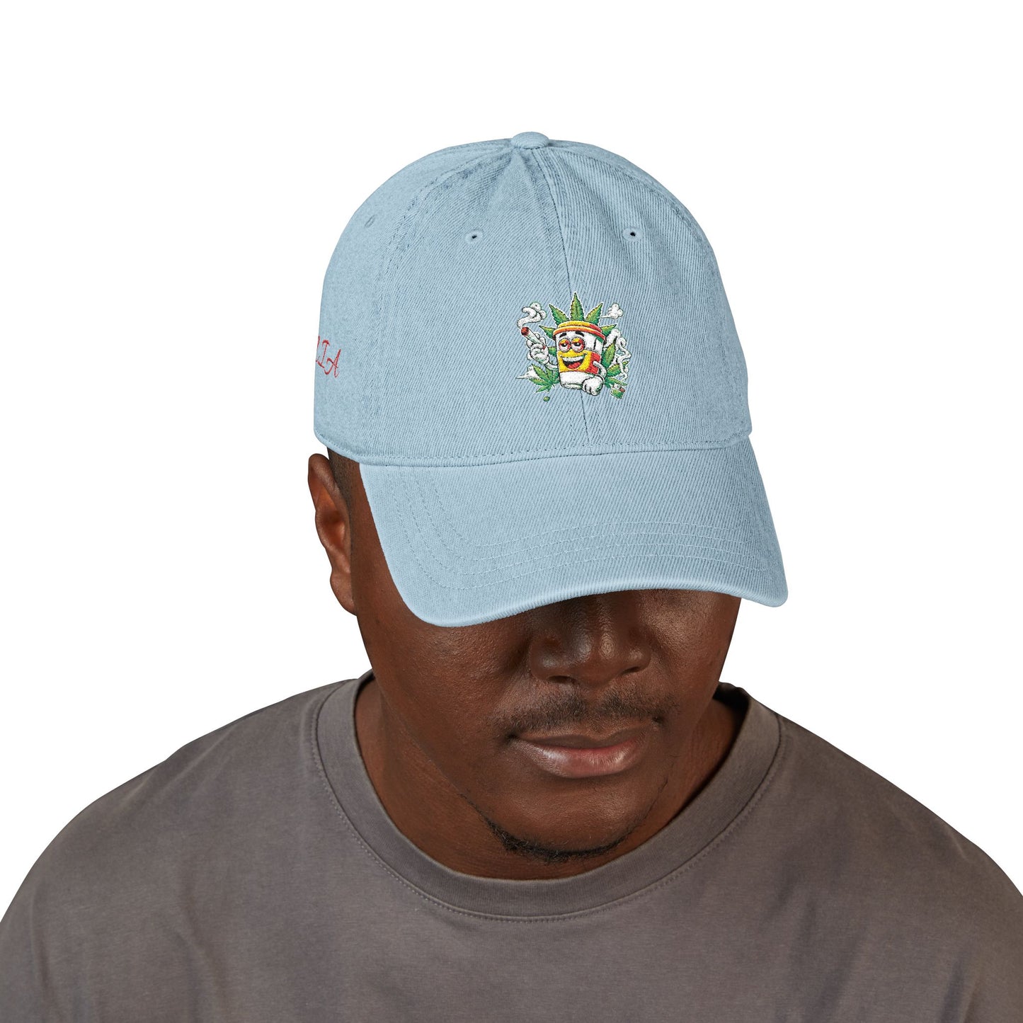 Embroidered Denim Hat, Casual Style Cap, Gift for Friends, Summer Accessory, Unique Fun Hat, Outdoor Style
