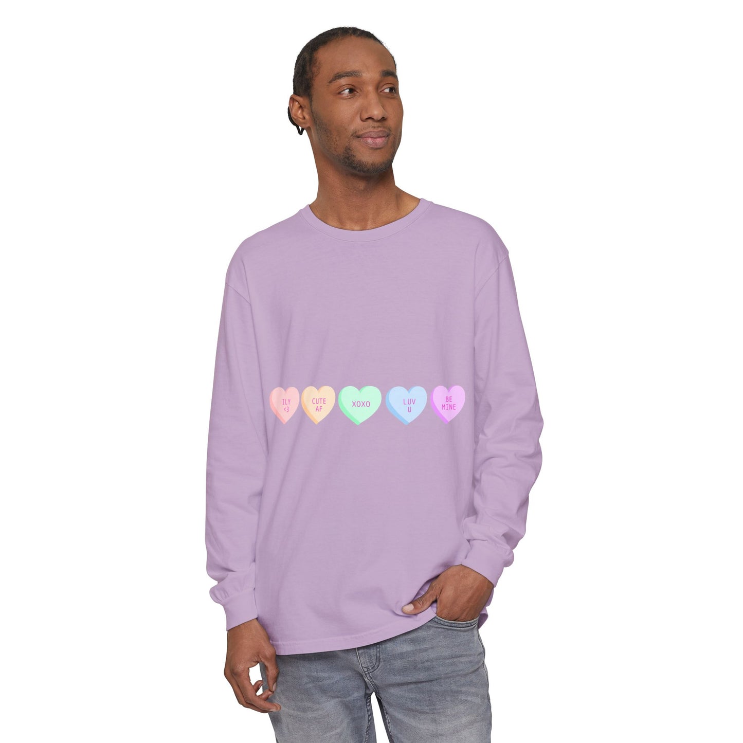 Trendy Long Sleeve Tee with Heart Design and Motivational Back Print, Unisex Gift, Casual Wear, Outfit for All Seasons, Perfect for [...]