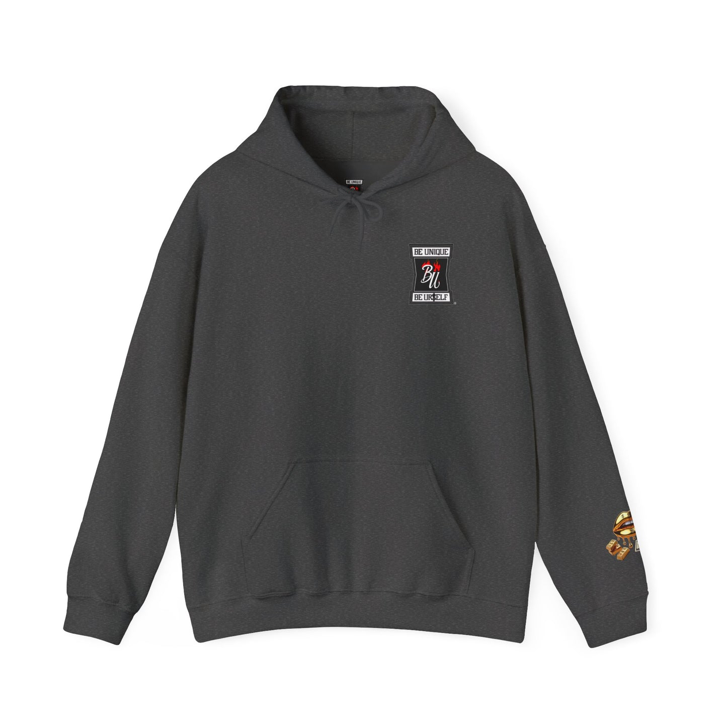 Hoodie — Golden Drip Lips & Money Graphic Pullover