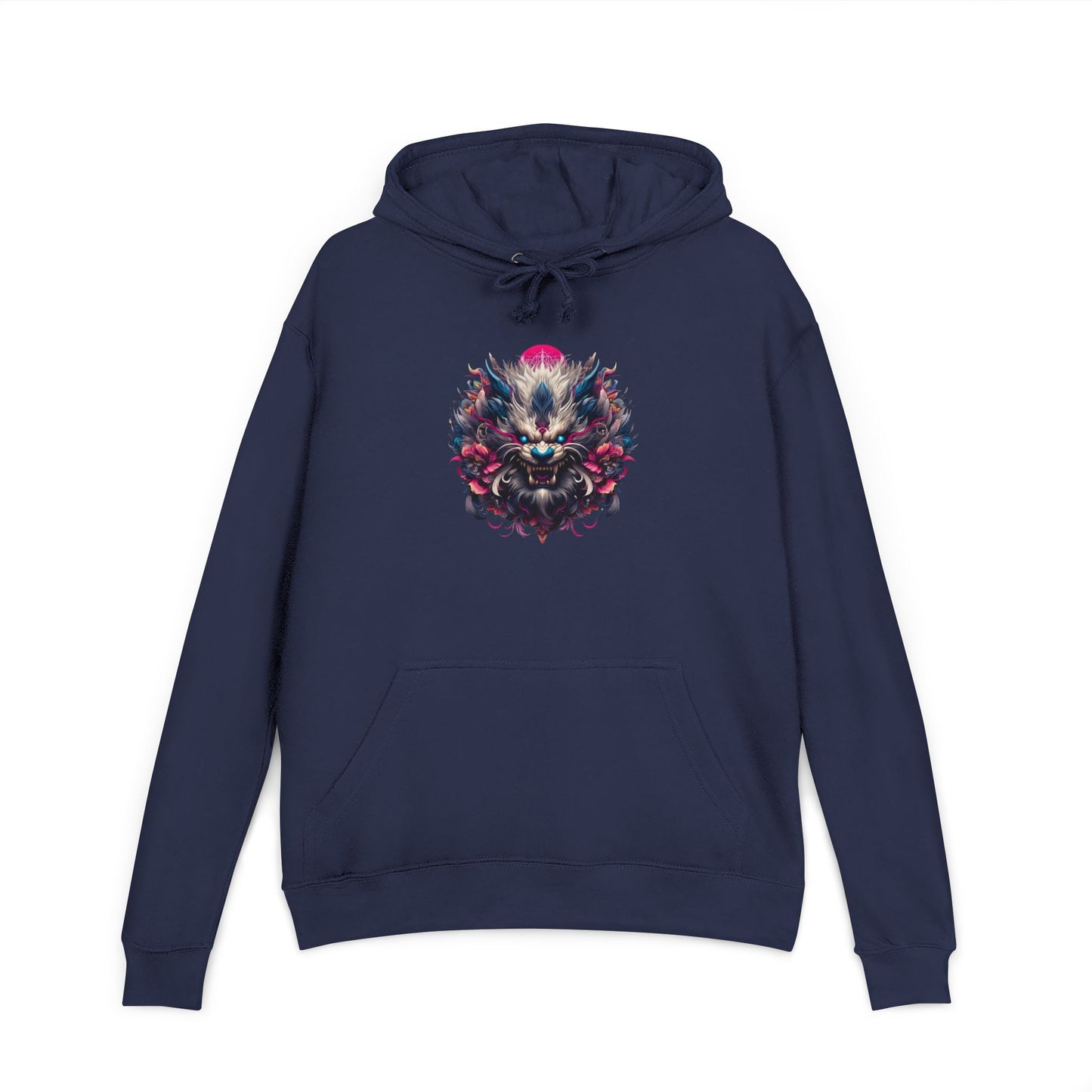 Hoodie — Be Unique Be Urself Blue Flame Graphic Hooded Sweatshirt