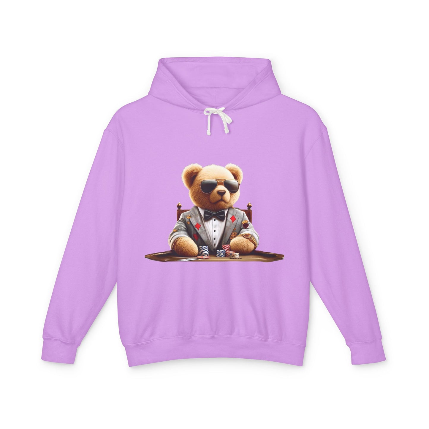 Cool Bear Poker Unisex Lightweight Hoodie
