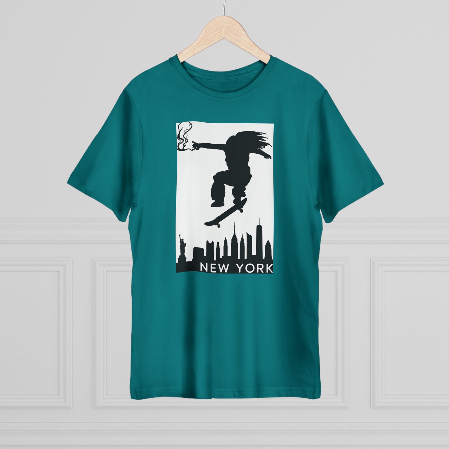 New York City Skater T-shirt, Urban Style Tee, Streetwear Shirt, Skateboarder Apparel, NYC Vibes Fashion