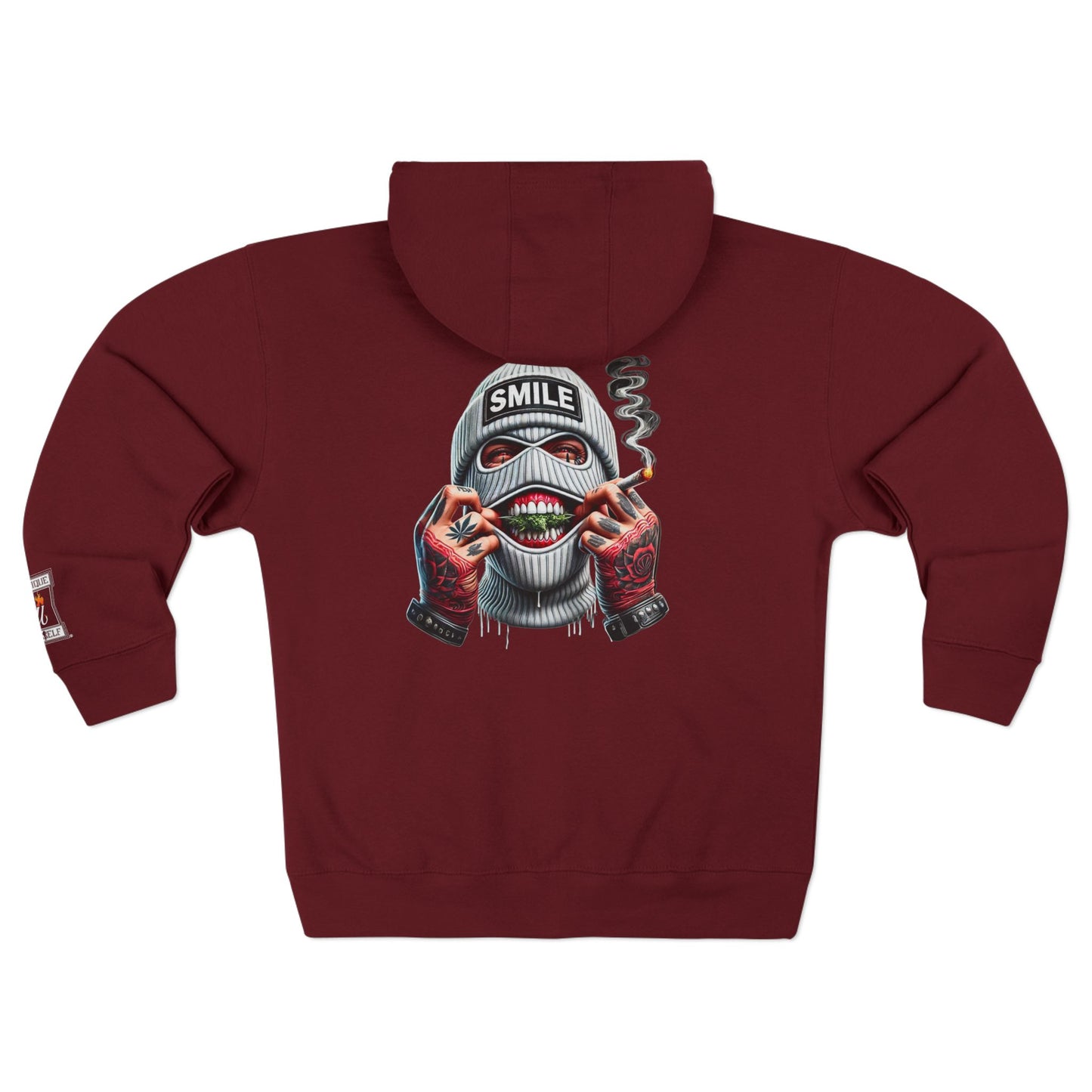 Urban Art Zip Hoodie - Smile Design for Trendsetters