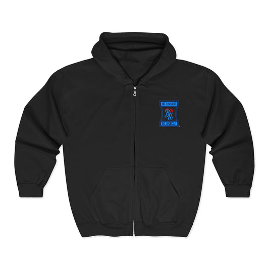 Skull Hooded Zip-Up Sweatshirt — Red Hood Grim Reaper Jacket
