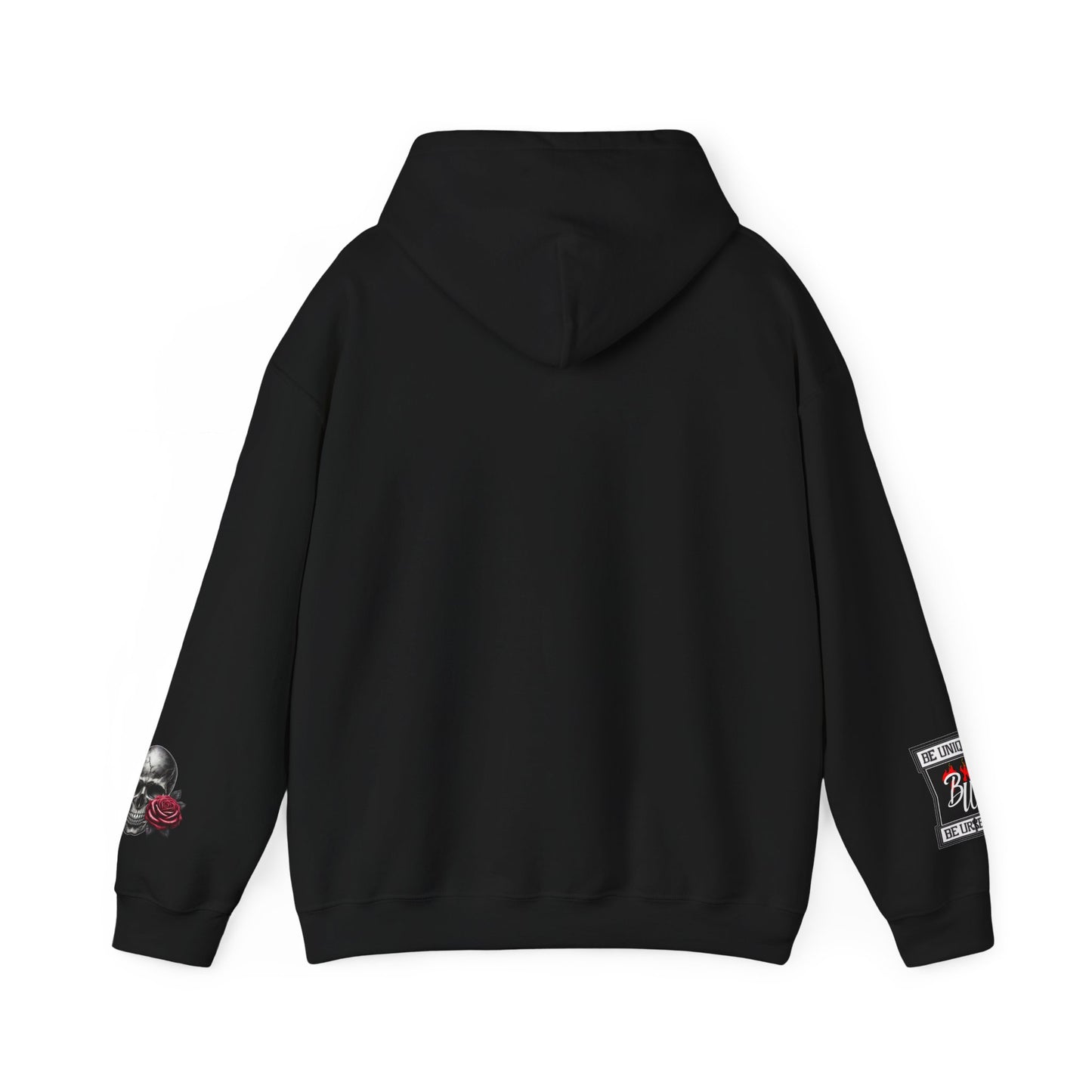 Skull & Rose Hoodie — Vintage Tattoo Sleeve Graphic Hooded Sweatshirt