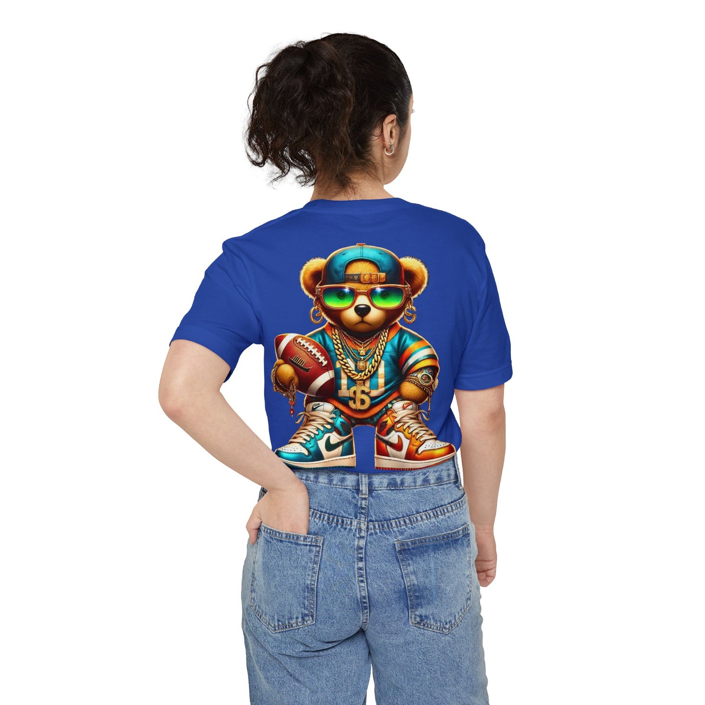 Trendy Hip-Hop Bear Pocket T-Shirt | Unisex Streetwear Tee | Cool Graphic Tee for Sports Lovers | Gift for Teens & Athletes