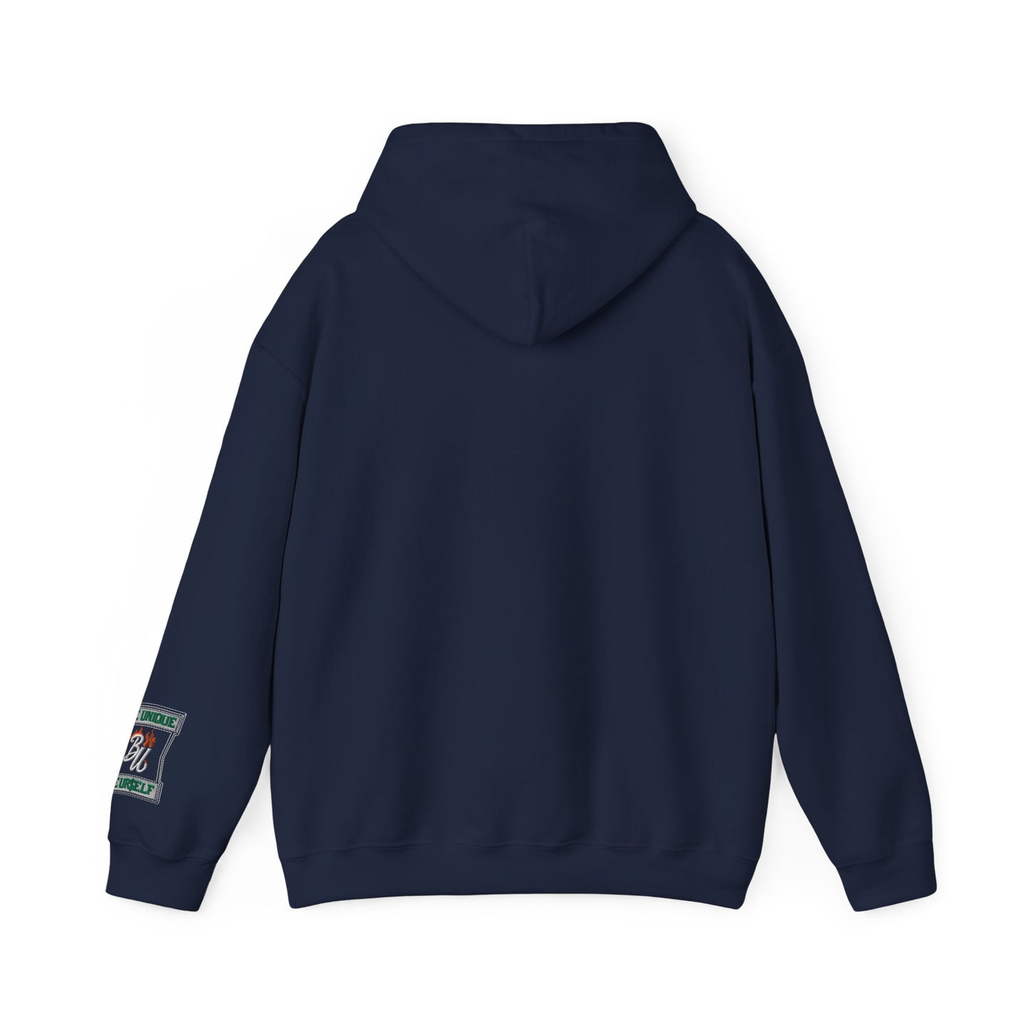Patchwork Teddy Bear Hoodie — Colorful Grunge Bear Graphic Sweatshirt