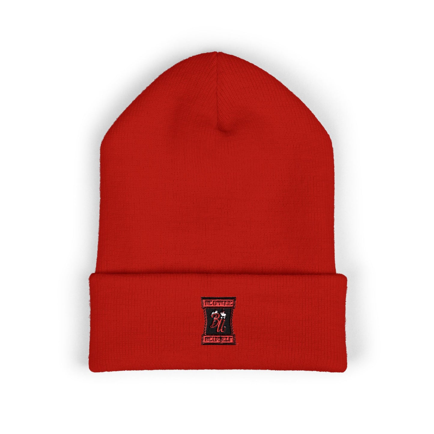 Embroidered 'Stay Weird' Cuffed Beanie — Classic Knit Winter Hat