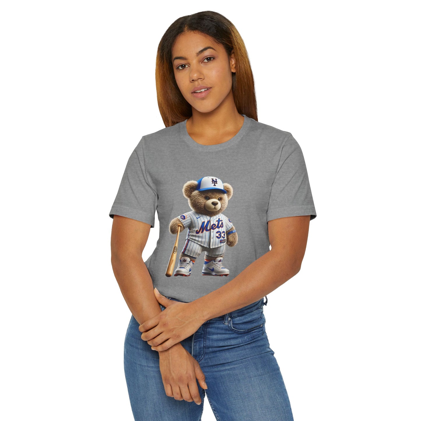 Sporty Bear Graphic Tee - Unisex Jersey T-Shirt, Cute Animal Shirt, Fun Baseball Apparel, Gift for Sports Fans, Casual Wear