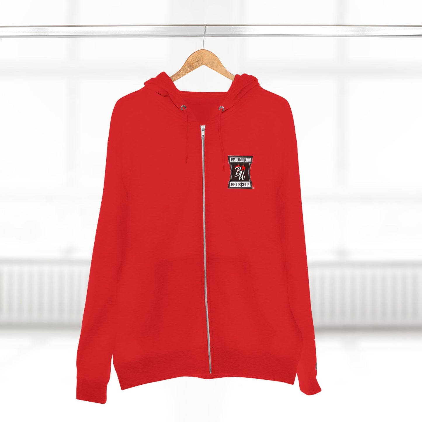 Retro Soda Logo Zip Hoodie — 'Hi' Patch Streetwear Zip-Up