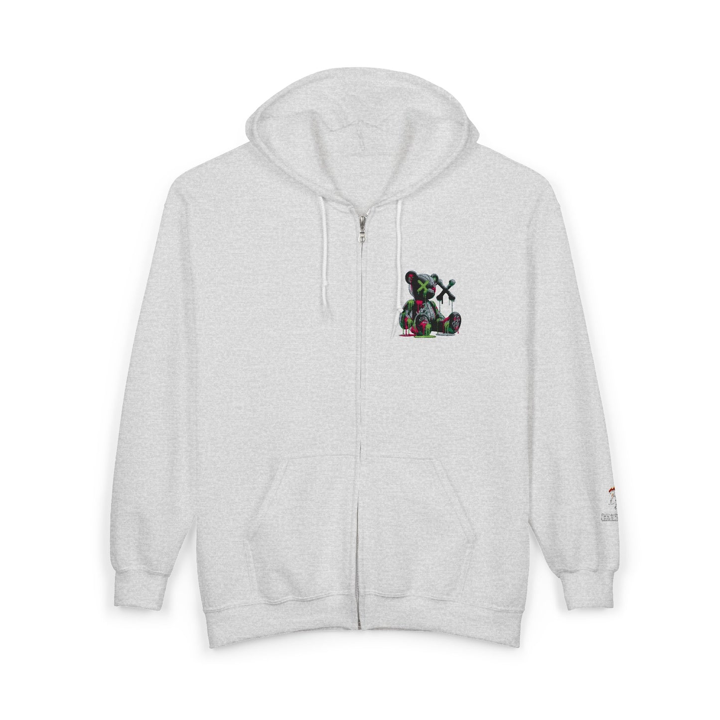 Cool Bear Graphic Unisex Zip Hoodie, Cozy Hoodie for Teens, Casual Wear, Street Style, Perfect Gift for Friends