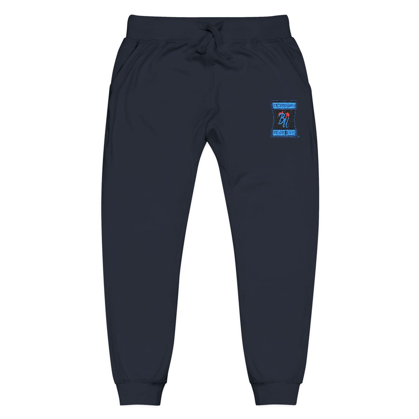Embroidered Hourglass Joggers — Cozy Coral Fleece Sweatpants