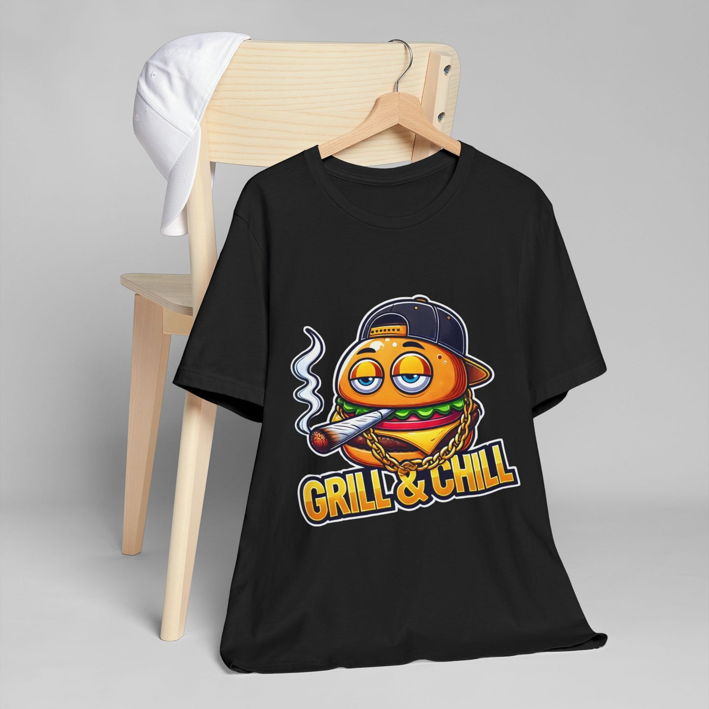 Grill & Chill T-Shirt, Fun BBQ Shirt, Summer Party Apparel, Casual Gift, Unisex Graphic Tee