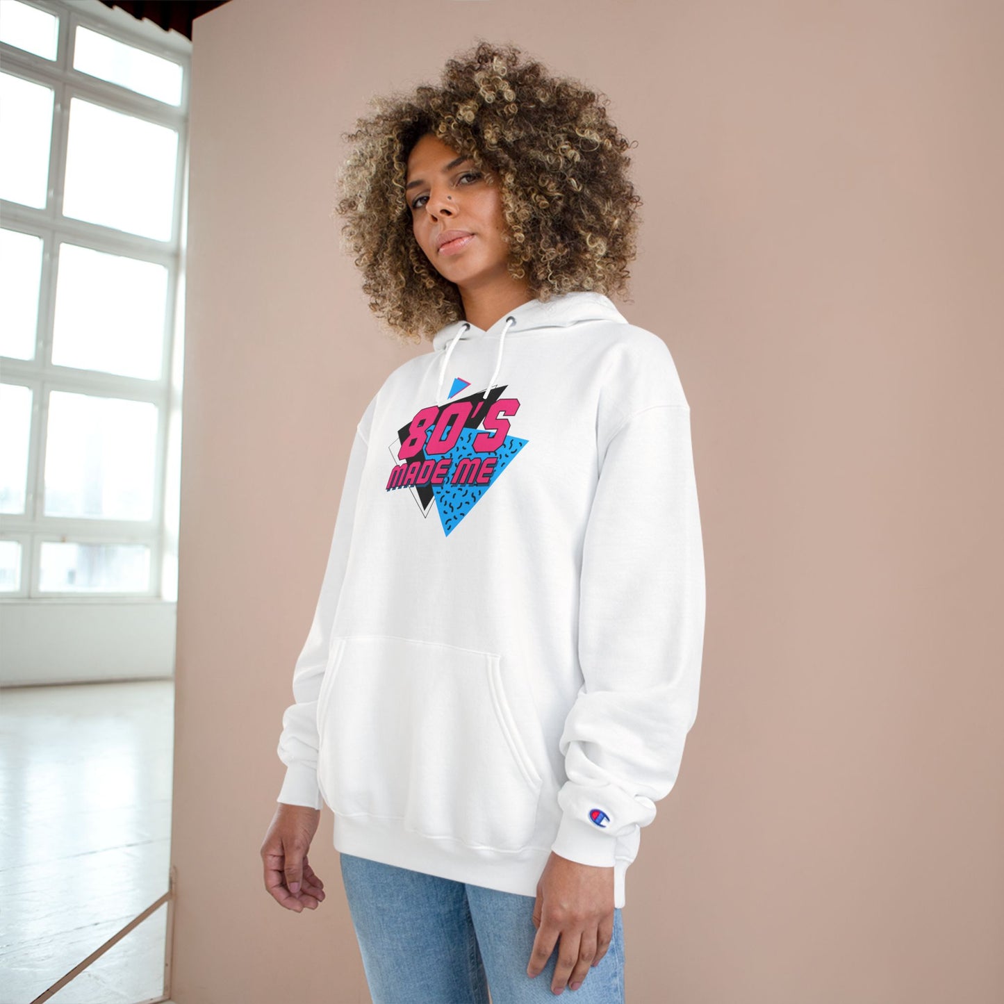 Hoodie — '80s Made Me' Retro Graphic Champion Hoodie