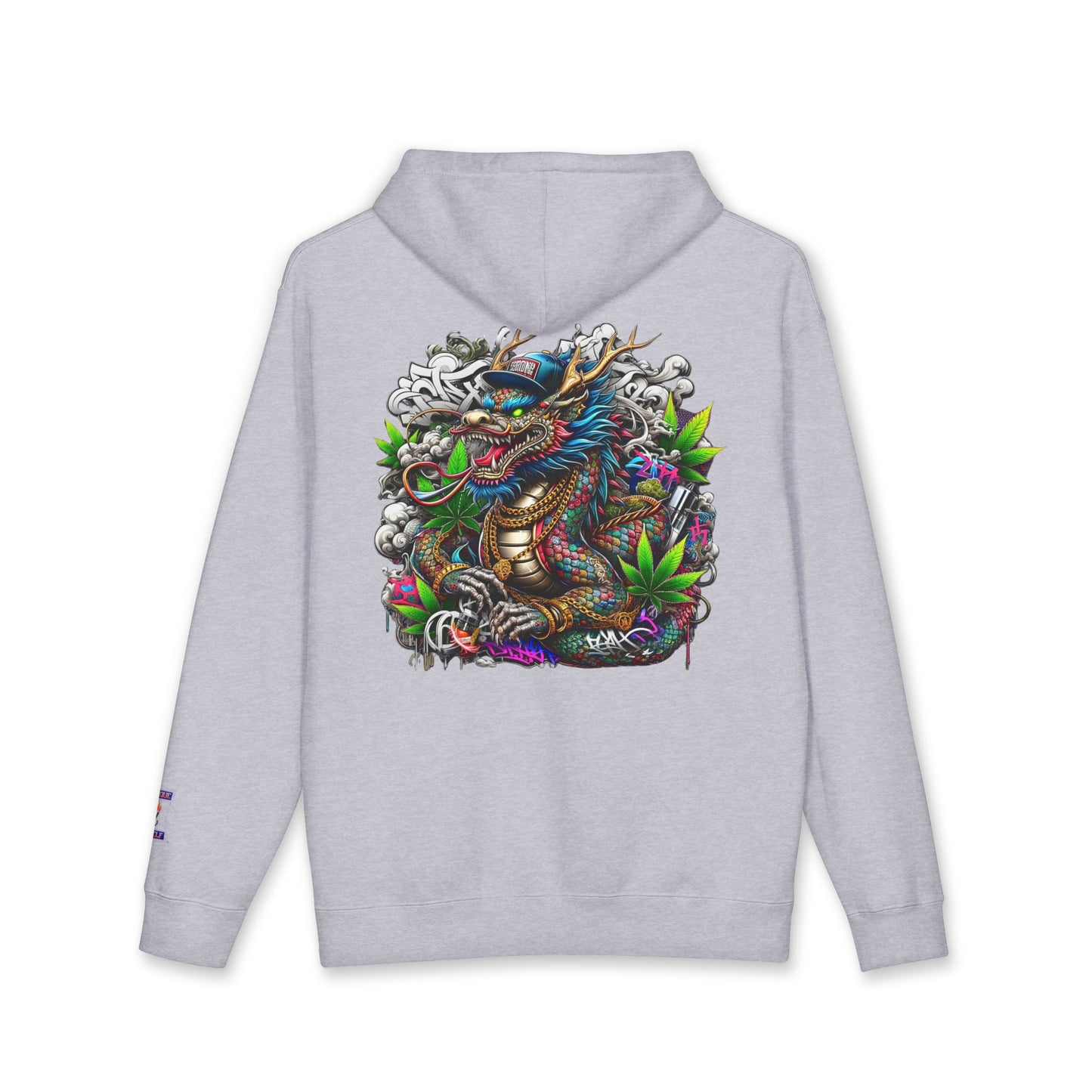 Colorful Dragon Design Unisex Heavyweight Hoodie, Graphic Sweatshirt, Streetwear Fashion, Unique Gift, Cozy Wear