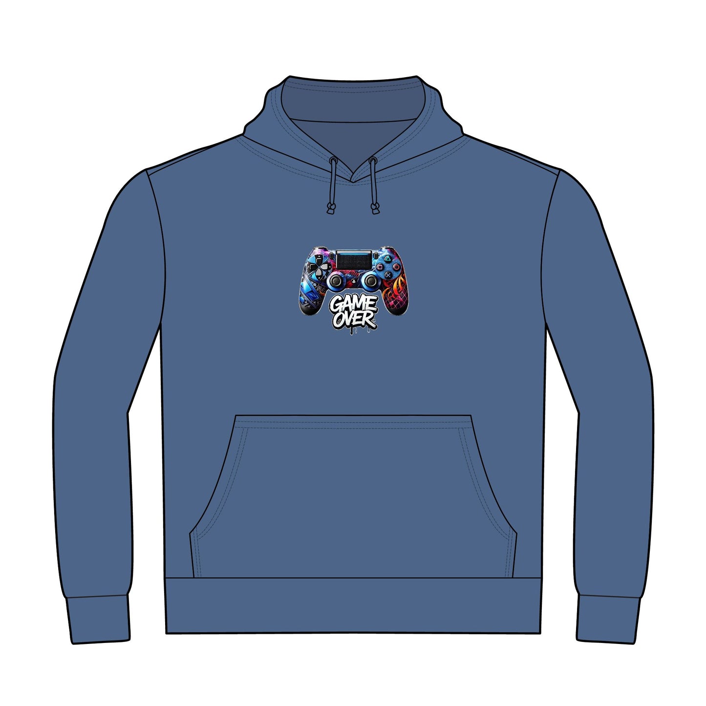 Game Over Unique Graphic Hoodie for Gamers, Comfortable Unisex Hoodie, Perfect Gift for Gamers, Unique Style Pullover, Fun Casual Wear