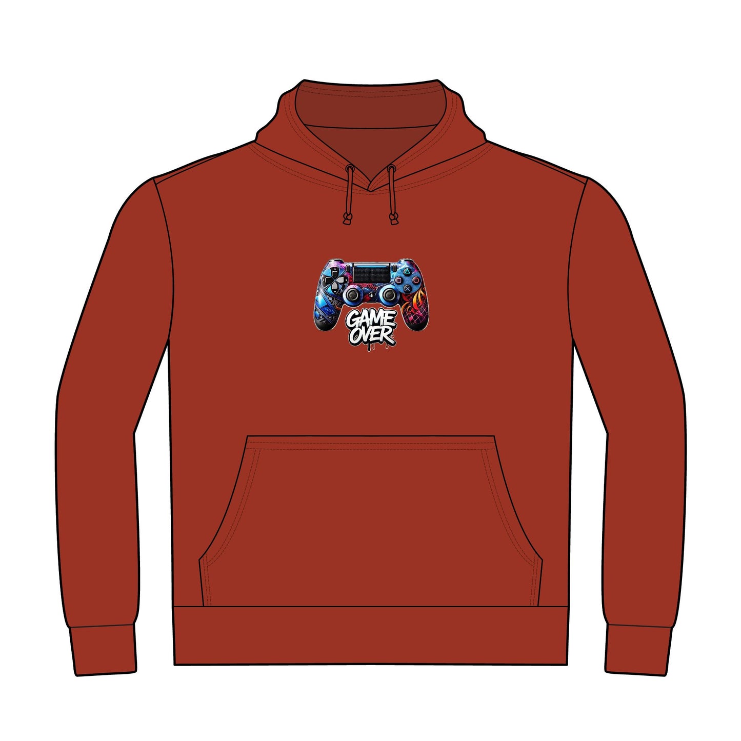Game Over Unique Graphic Hoodie for Gamers, Comfortable Unisex Hoodie, Perfect Gift for Gamers, Unique Style Pullover, Fun Casual Wear