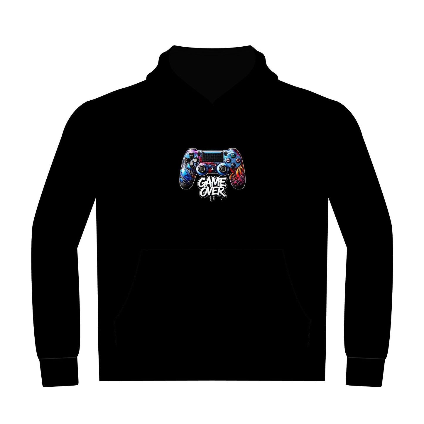 Game Over Unique Graphic Hoodie for Gamers, Comfortable Unisex Hoodie, Perfect Gift for Gamers, Unique Style Pullover, Fun Casual Wear
