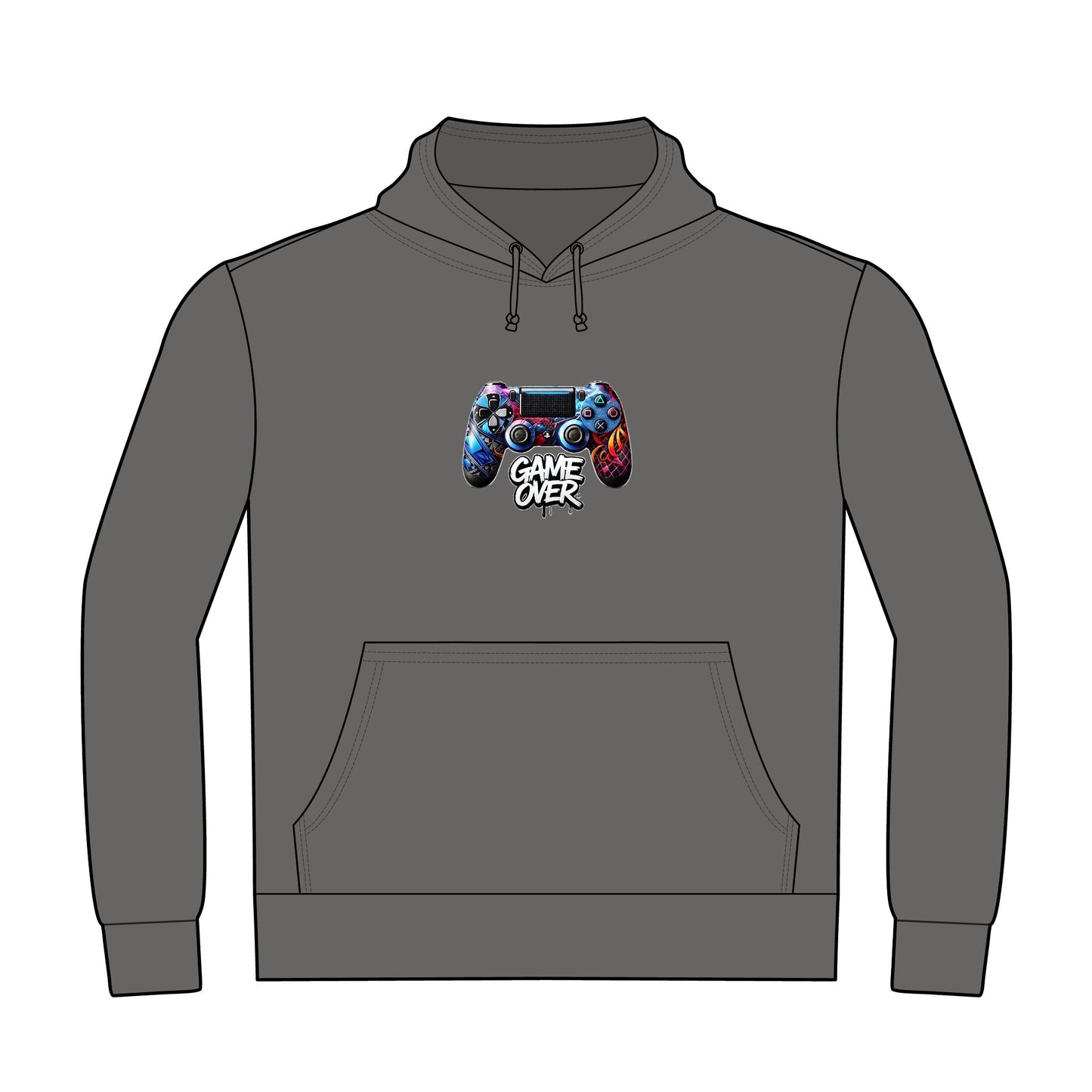 Game Over Unique Graphic Hoodie for Gamers, Comfortable Unisex Hoodie, Perfect Gift for Gamers, Unique Style Pullover, Fun Casual Wear