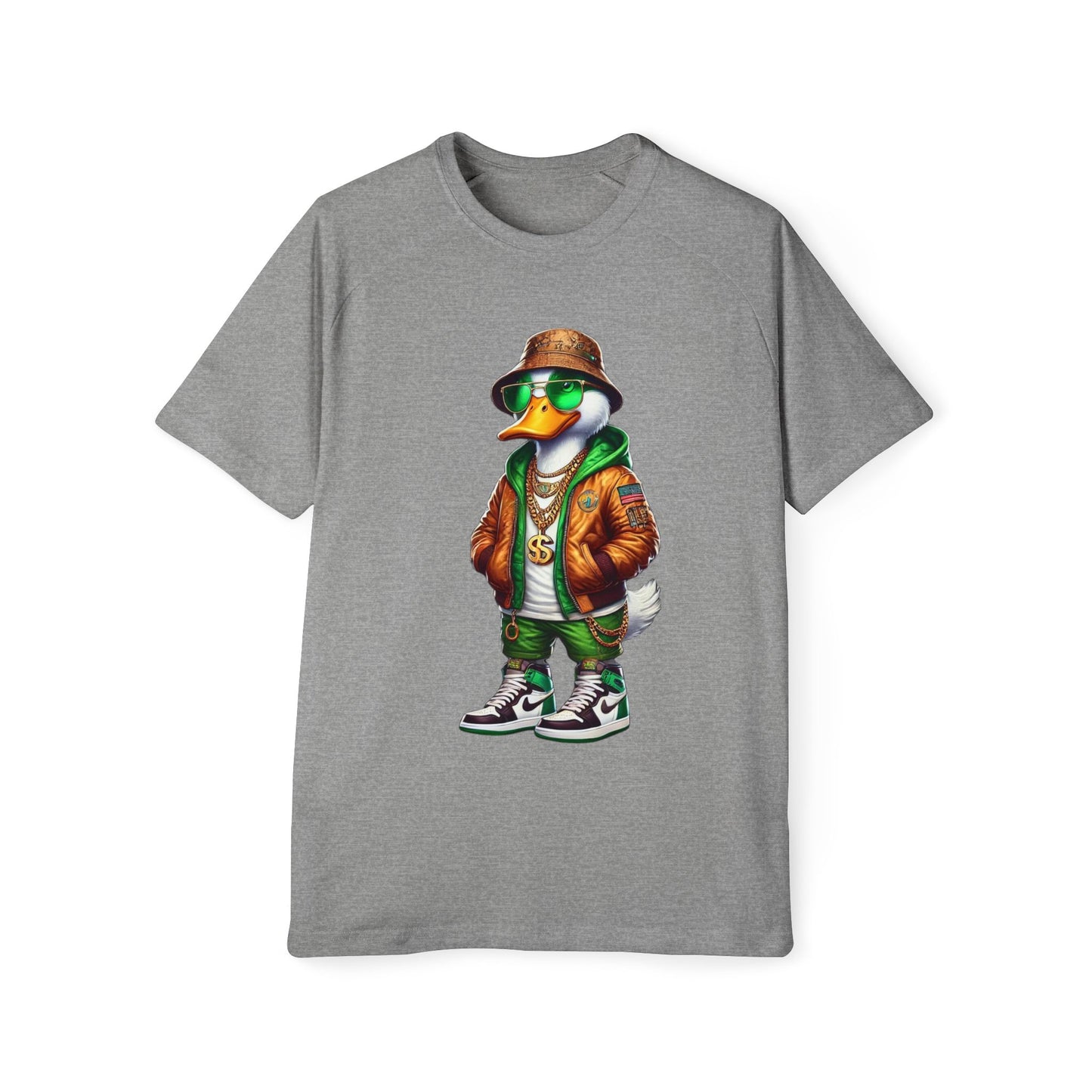 Stylish Men's Raglan T-Shirt with Trendy Duck Design, Casual Wear, Streetwear, Gift for Him, Fun Summer Tee