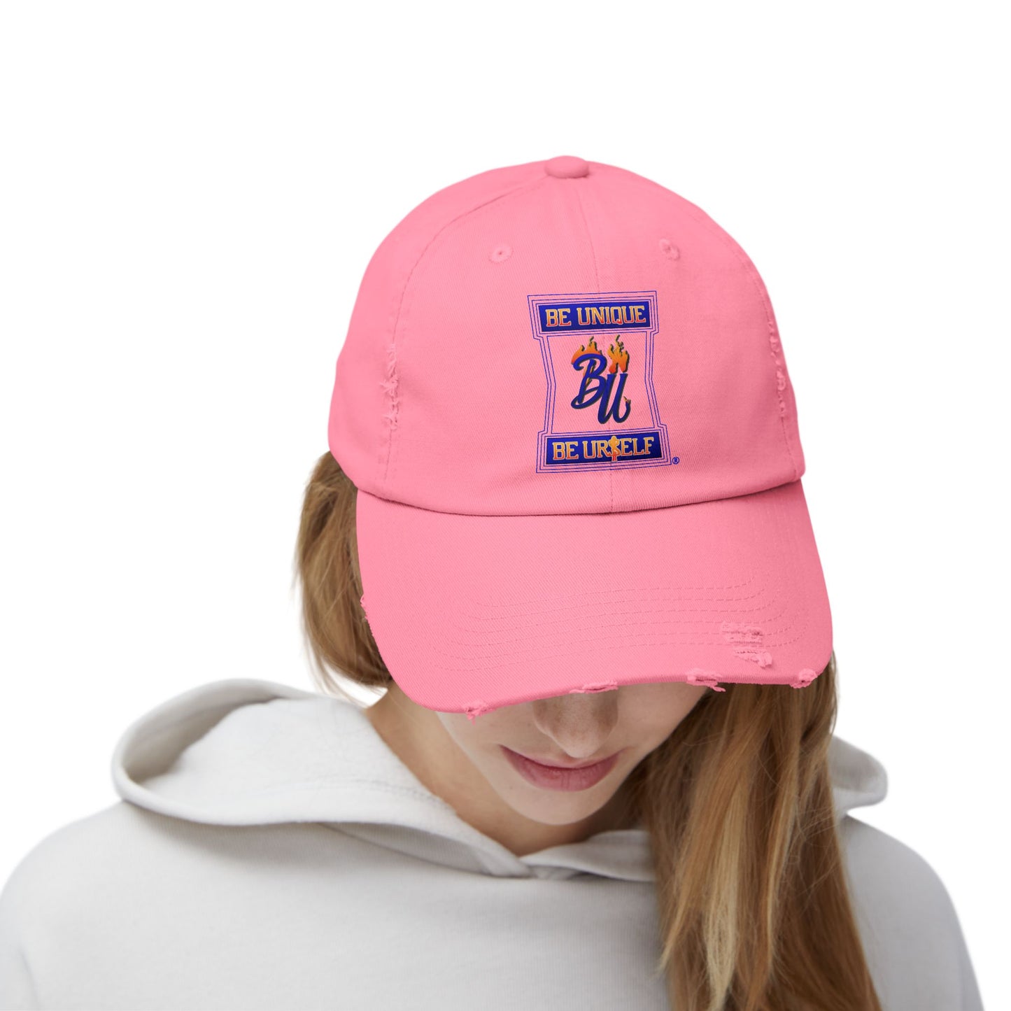 Unisex Distressed Cap, Casual Fashion Hat, Motivational Gift, Trendy Accessory, Everyday Wear, Birthday Gift