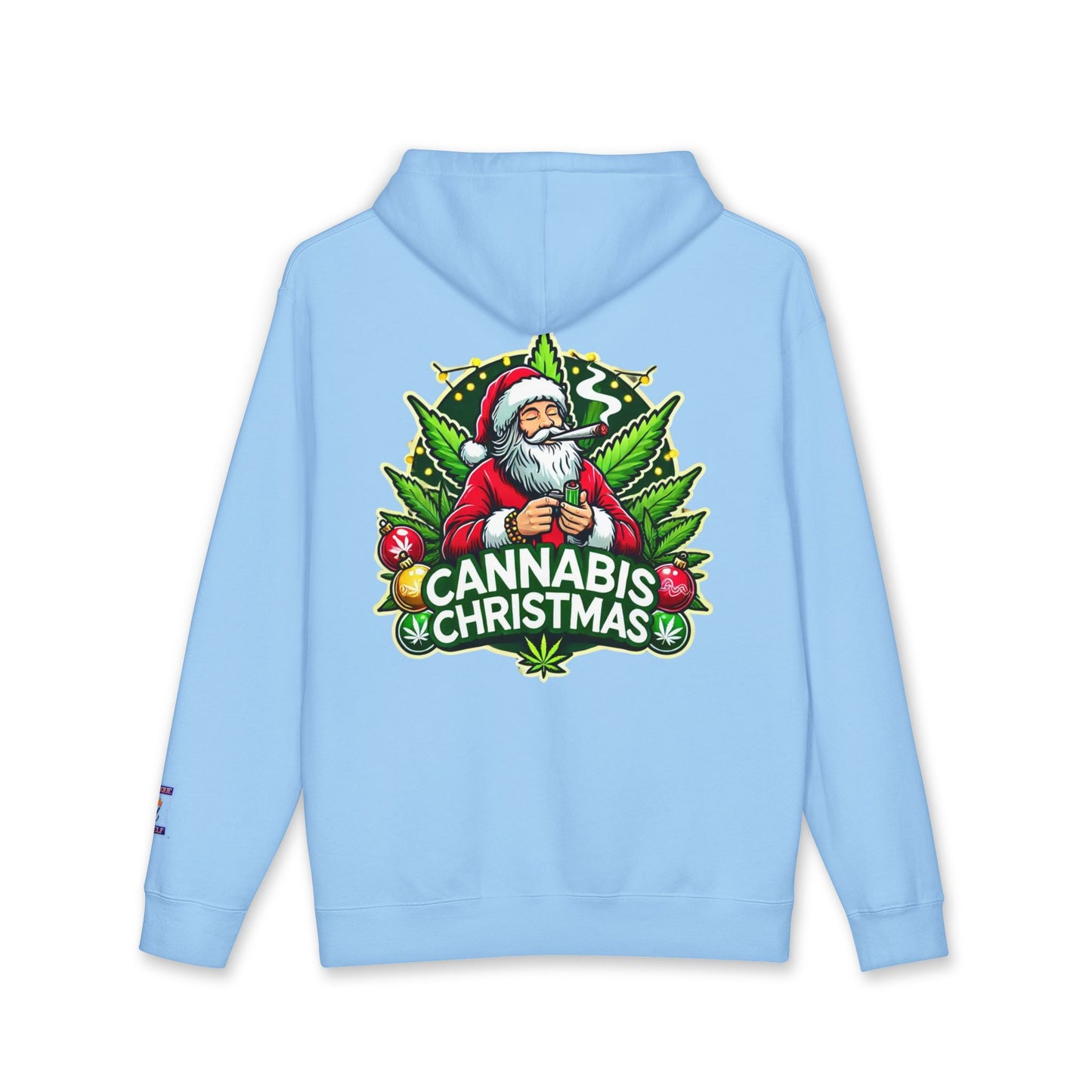 Cannabis Christmas Hoodie, Fun Holiday Apparel, Unisex Sweatshirt, Unique Gift for Cannabis Lovers, Festive Streetwear