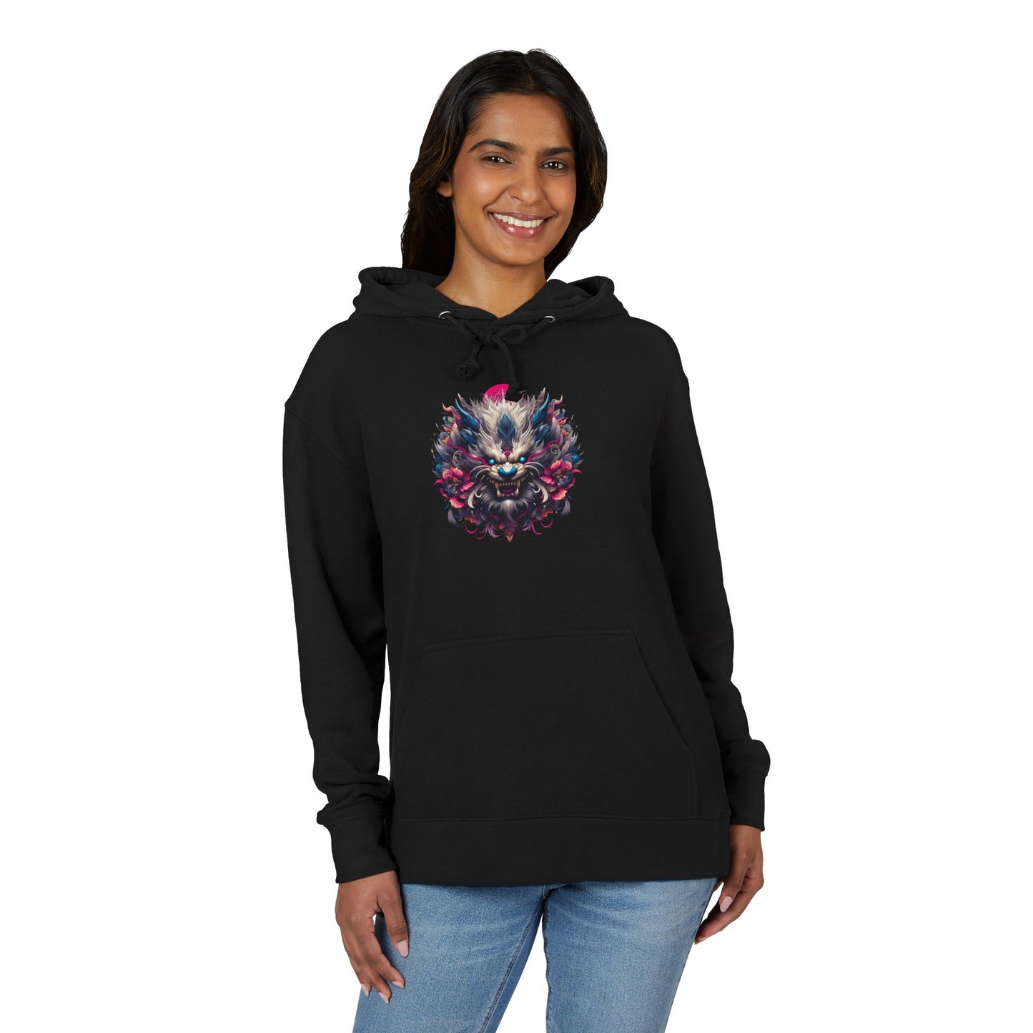 Hoodie — Be Unique Be Urself Blue Flame Graphic Hooded Sweatshirt
