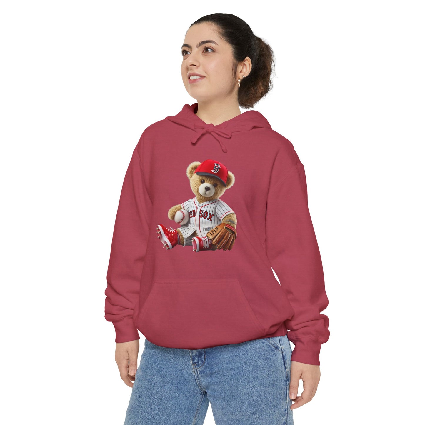 Baseball Bear Hoodie, Cute Unisex Pullover, Sports Gift, Cozy Streetwear, Perfect for Casual Outings, Baseball Fans