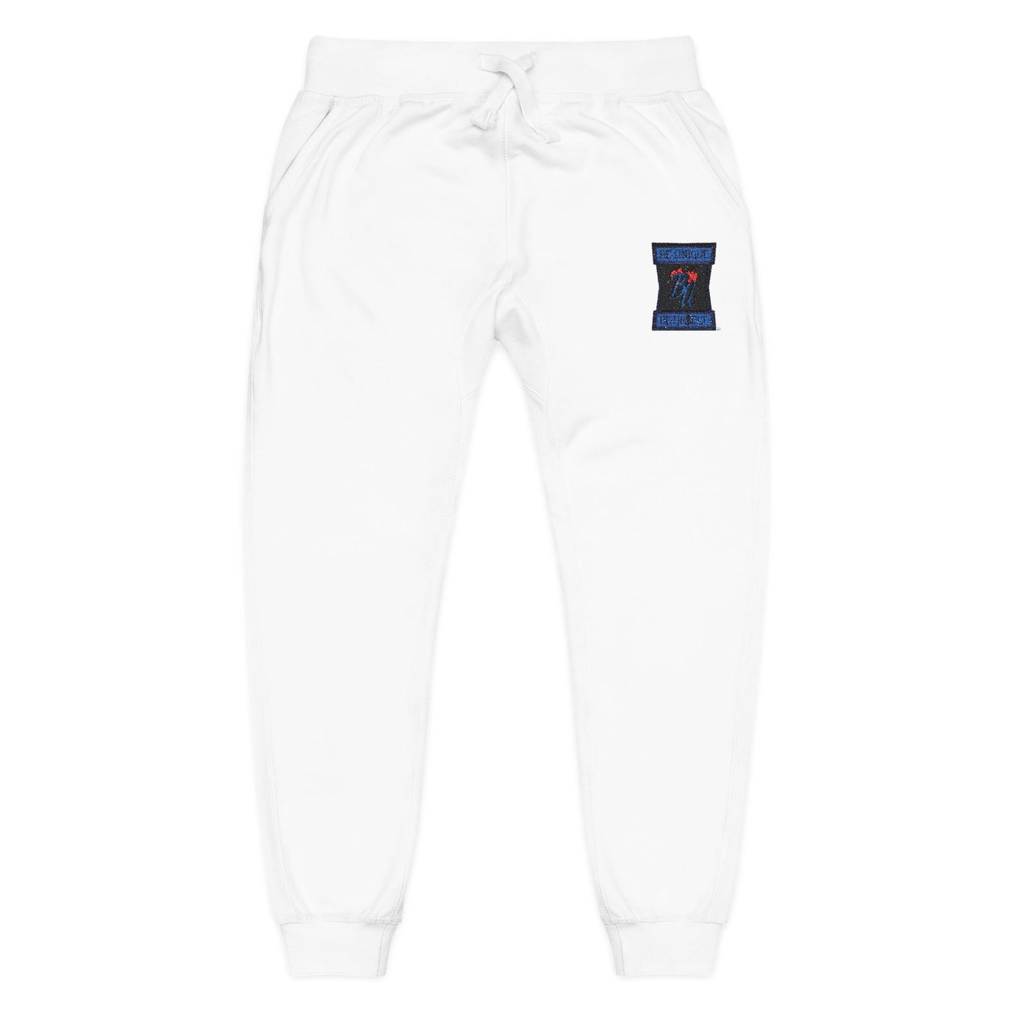 Embroidered Cosmic Cat Sweatpants — Cozy Pink Fleece Joggers