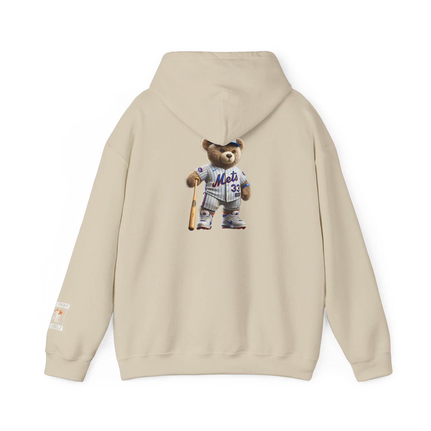 Baseball Teddy Hoodie — Cute Mets Bear Sweatshirt, Fan Gift