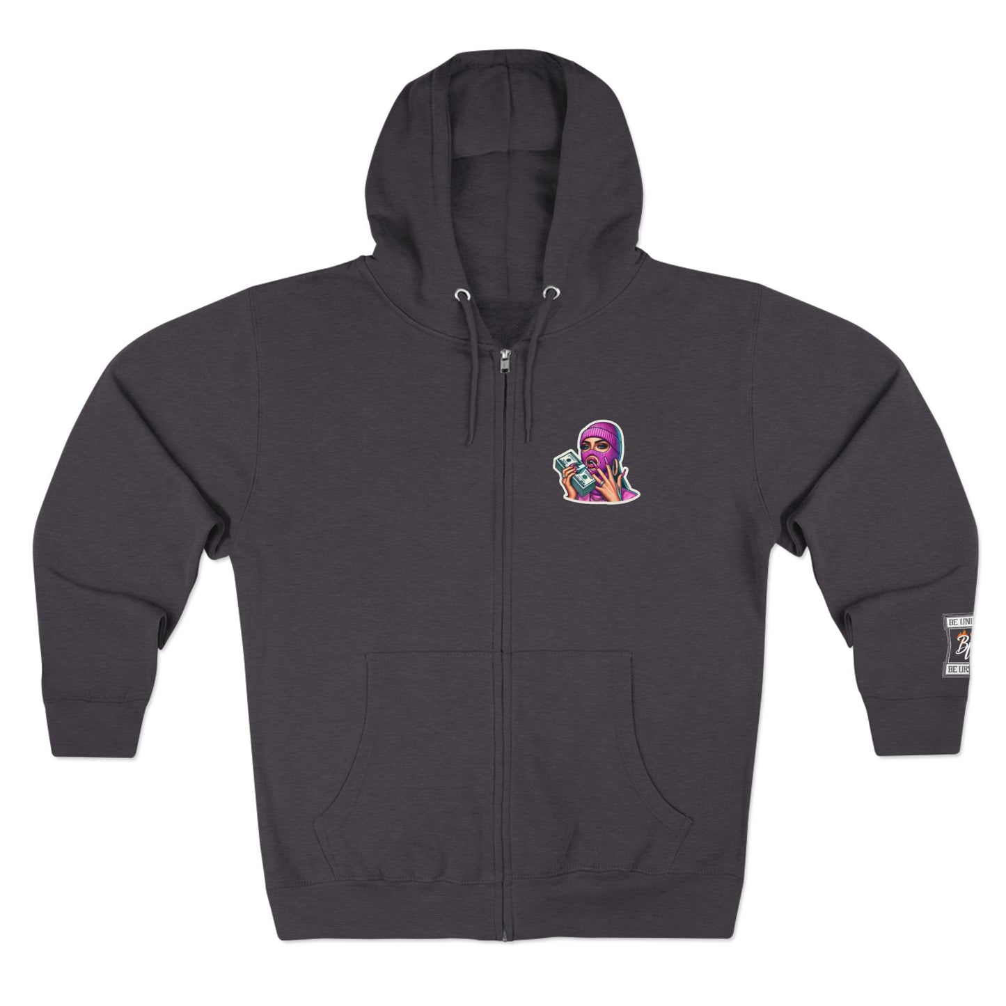 Vibrant Graphic Unisex Zip Hoodie - Street Style Statement