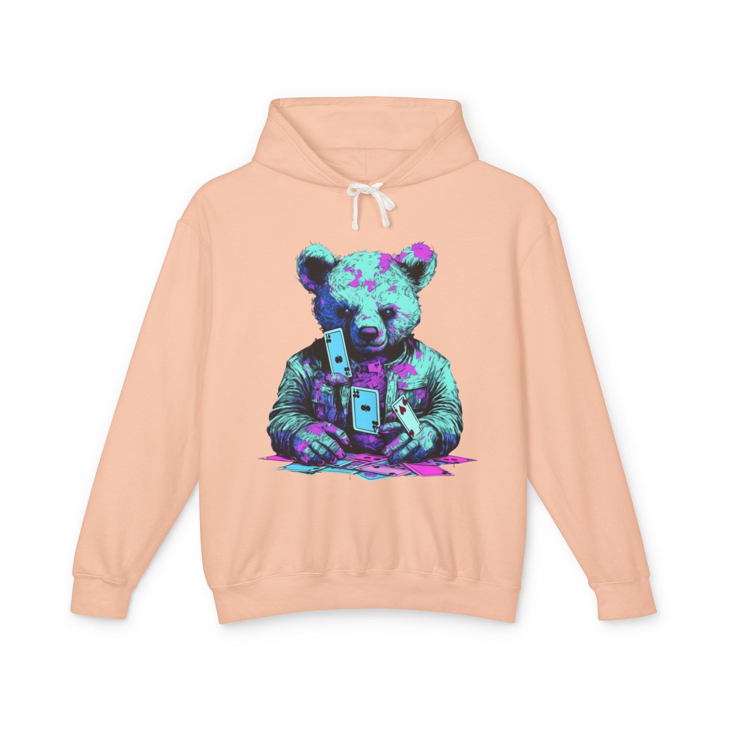 Colorful Bear Graphic Hoodie for Trendy Casual Wear