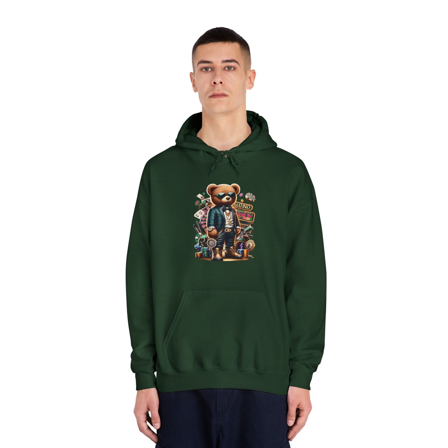 Unique Graphic Hoodie for Trendsetters, Original Bear Art, Cozy Gift for Friends, Be Unique Be Yourself, Casual Fashion