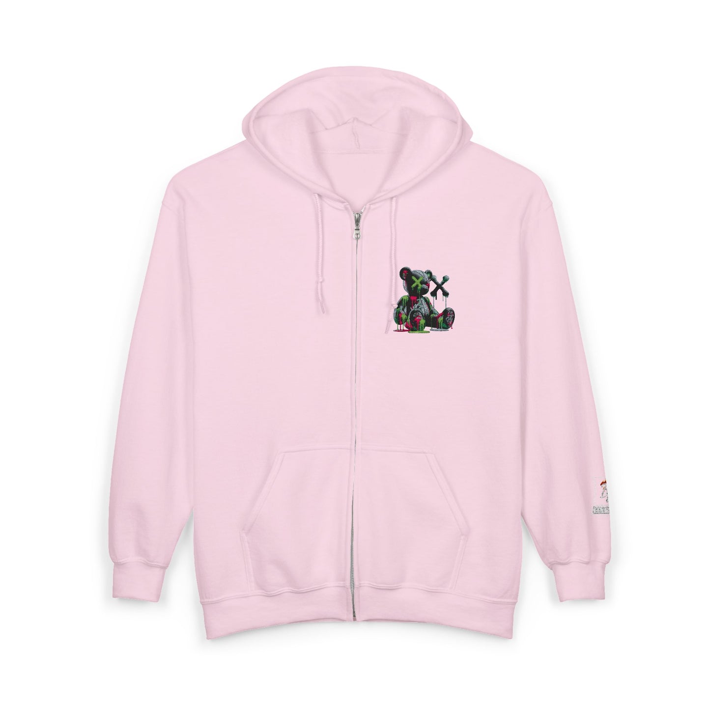 Cool Bear Graphic Unisex Zip Hoodie, Cozy Hoodie for Teens, Casual Wear, Street Style, Perfect Gift for Friends