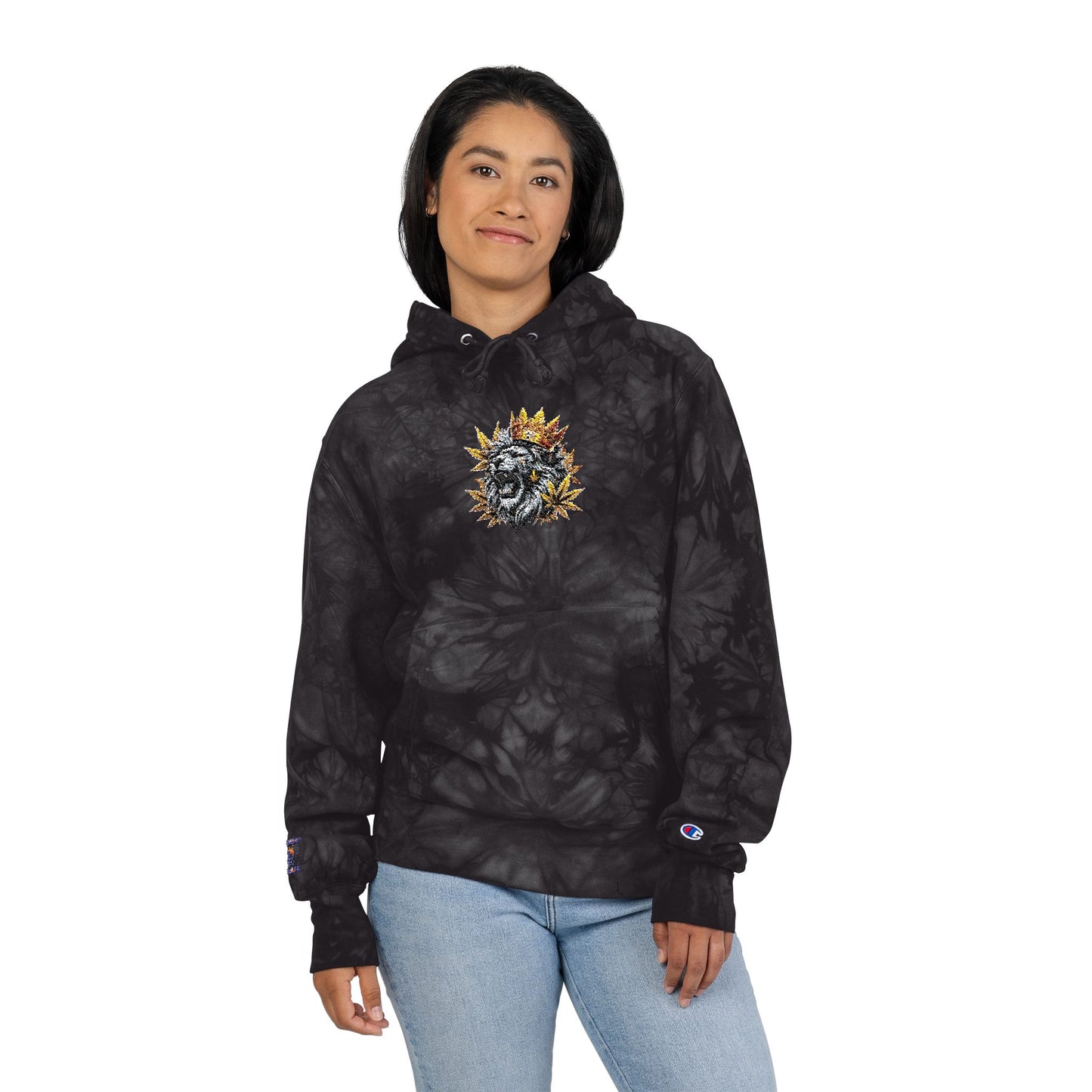 Unisex Tie-Dye Hoodie with Embroidery, Unisex Sweatshirt, Comfortable Casual Wear, Trendy Fashion, Gift for Him/Her
