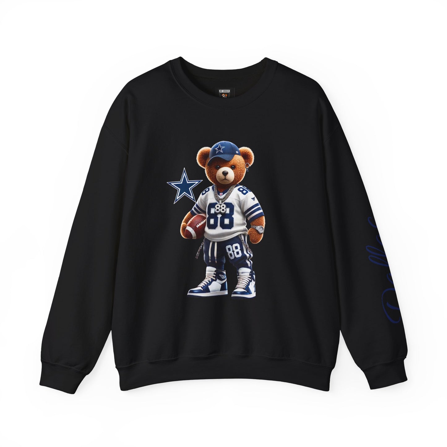 Sporty Bear Crewneck Sweatshirt, Casual Fall Fashion, Coziest Gift for Football Fans, Unisex Sweatshirt, Perfect for Game Days