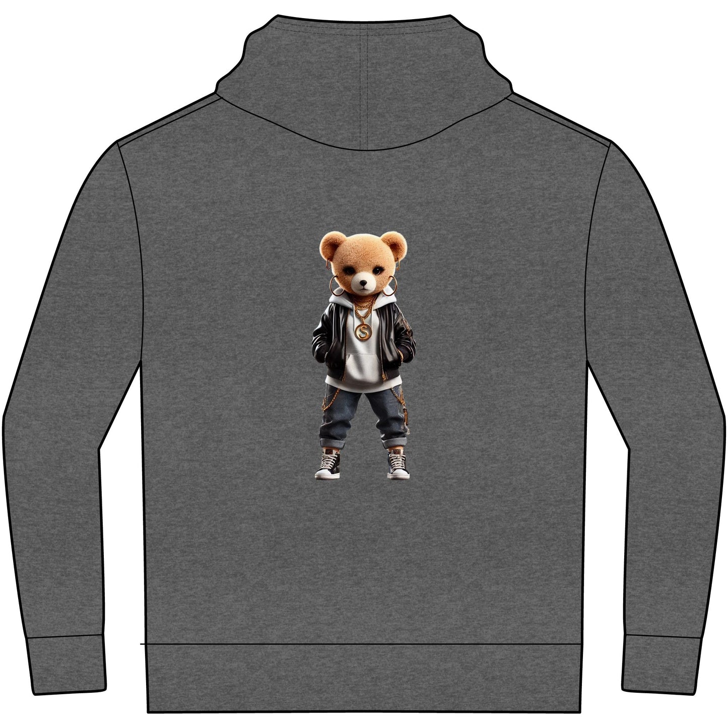 Youth V.I.T.™ Fleece Hoodie, Trendy Youth Hoodie, Stylish Bear Graphic Sweatshirt, Cozy Kids Wear, Perfect for Casual Outings